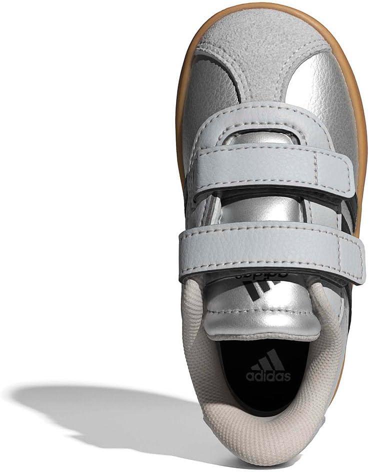 image:imageadidas Baby VL Court 30 Hook amp Loop ShoeSilver MetallicBlackLgh Solid Grey