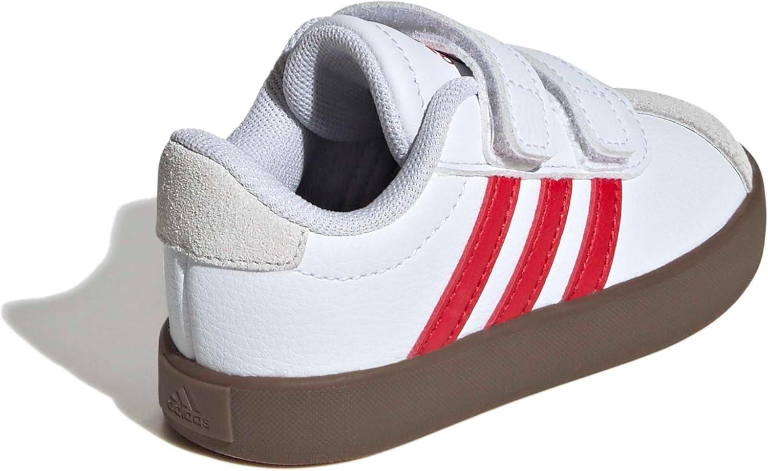 image:imageadidas Baby VL Court 30 Hook amp Loop ShoeWhiteBetter ScarletGrey