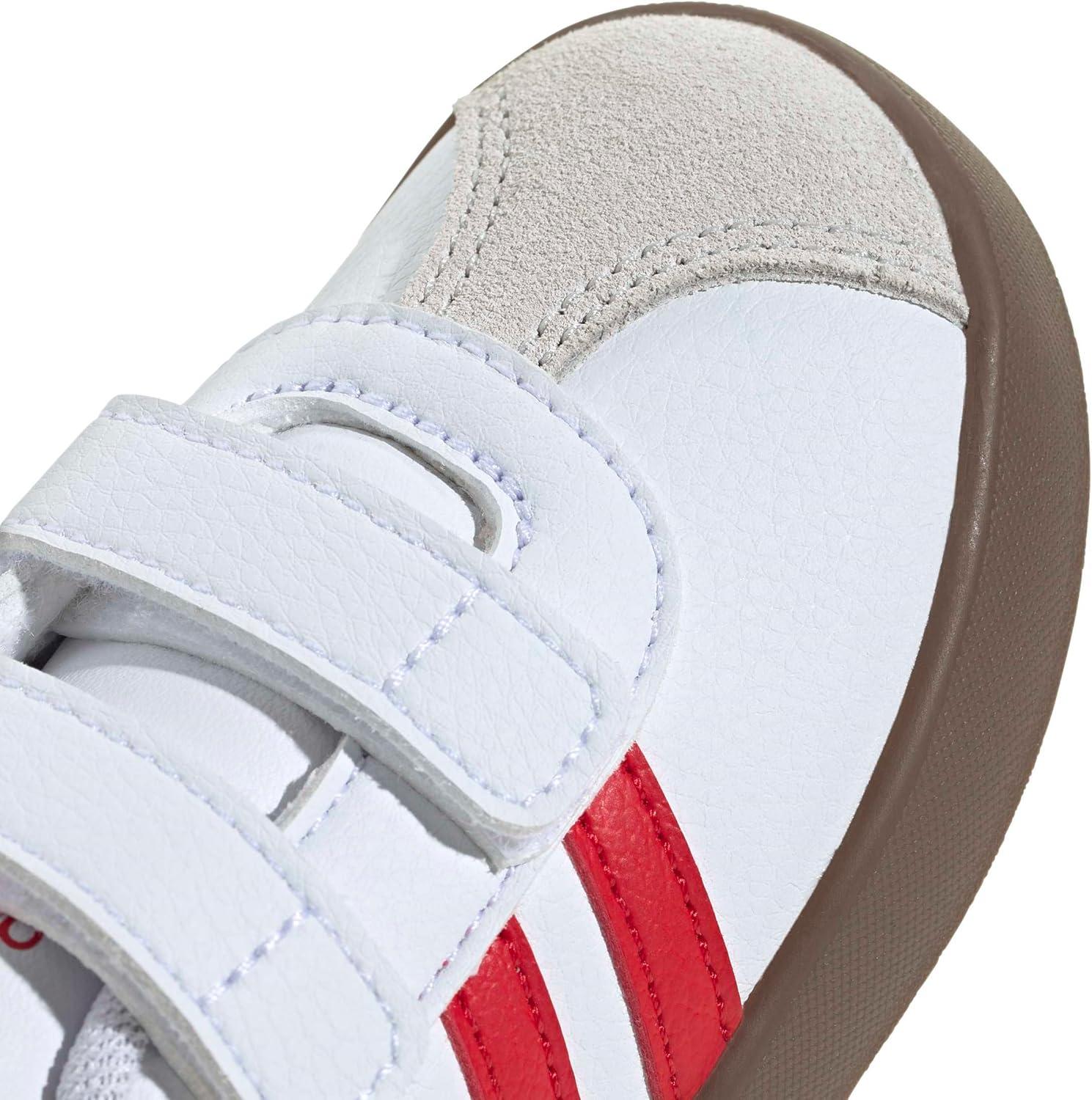 image:imageadidas Baby VL Court 30 Hook amp Loop ShoeWhiteBetter ScarletGrey