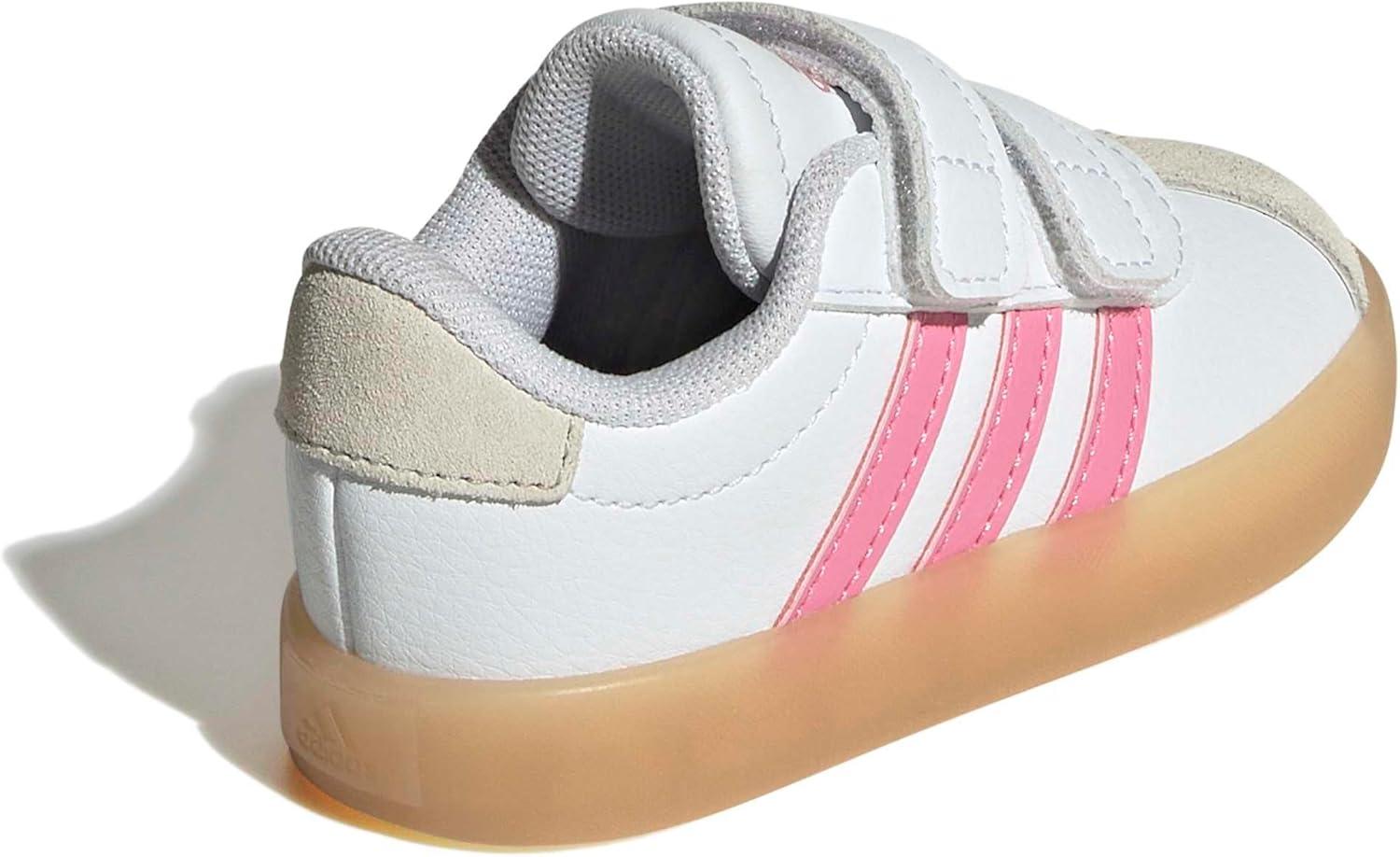 image:imageadidas Baby VL Court 30 Hook amp Loop ShoeWhiteBliss PinkAlumina