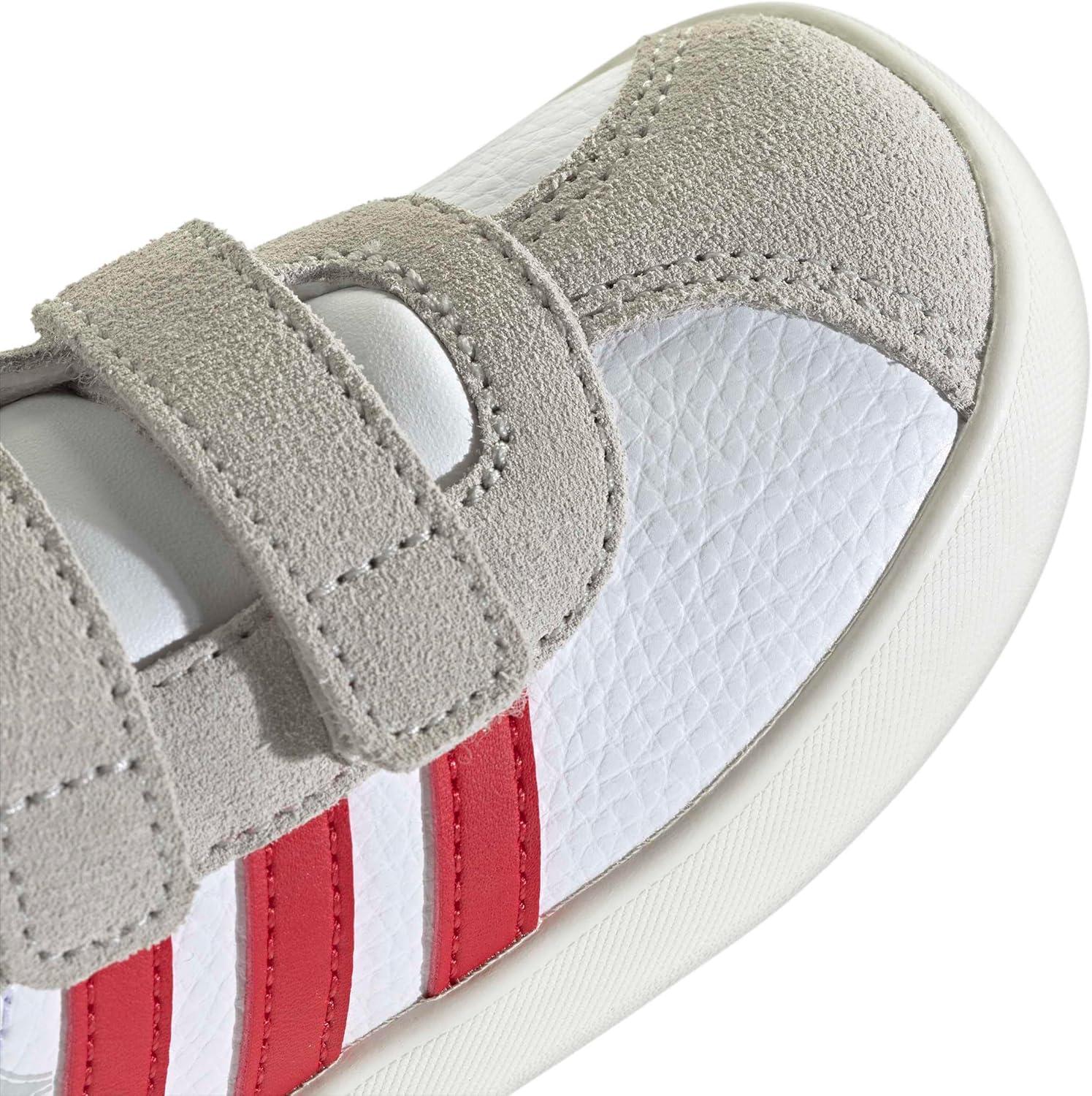 image:imageadidas Baby VL Court 30 Hook amp Loop ShoeWhiteTeam Colleg Red