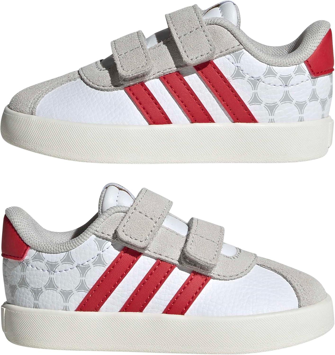 image:imageadidas Baby VL Court 30 Hook amp Loop ShoeWhiteTeam Colleg Red