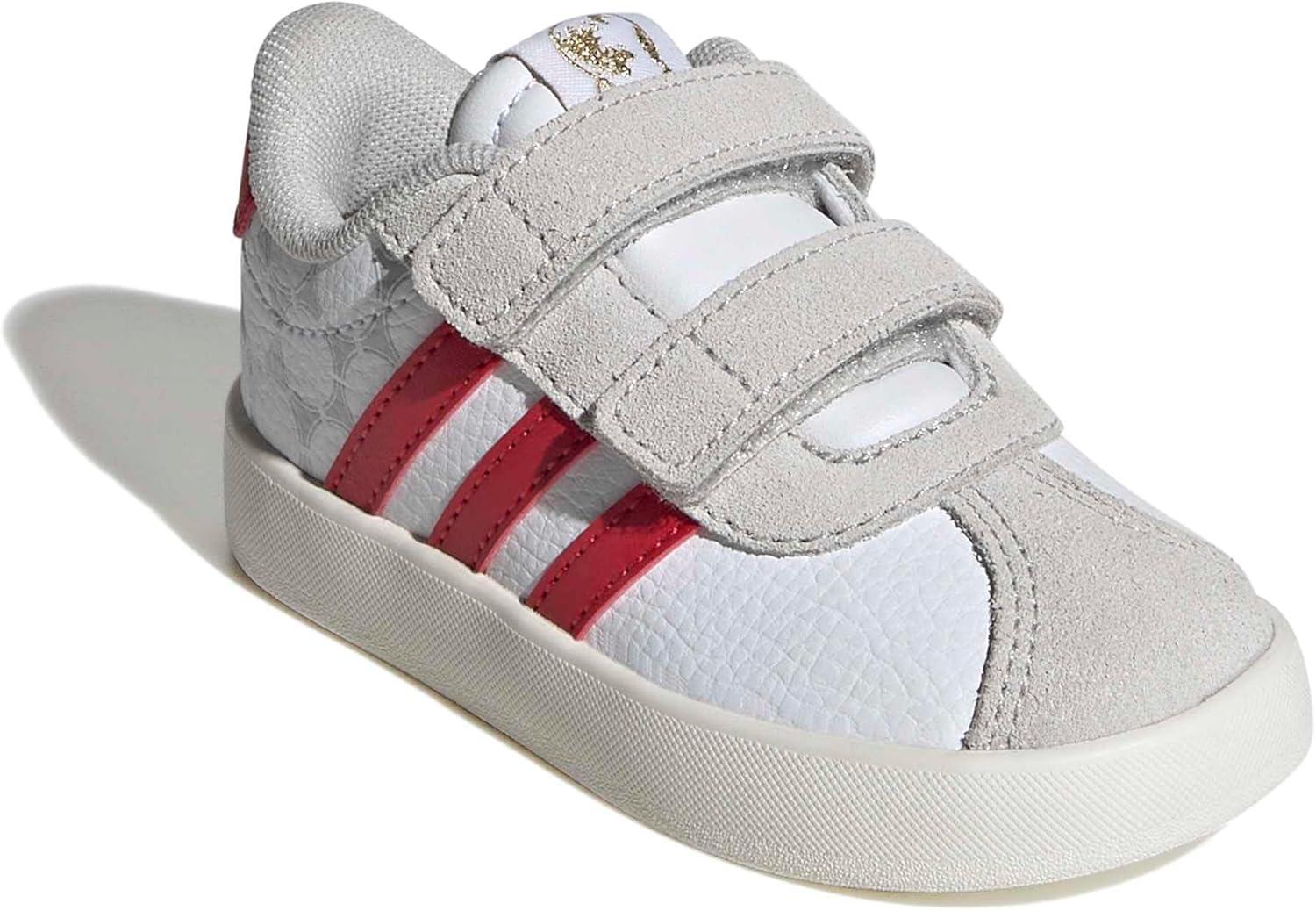 image:imageadidas Baby VL Court 30 Hook amp Loop ShoeWhiteTeam Colleg Red