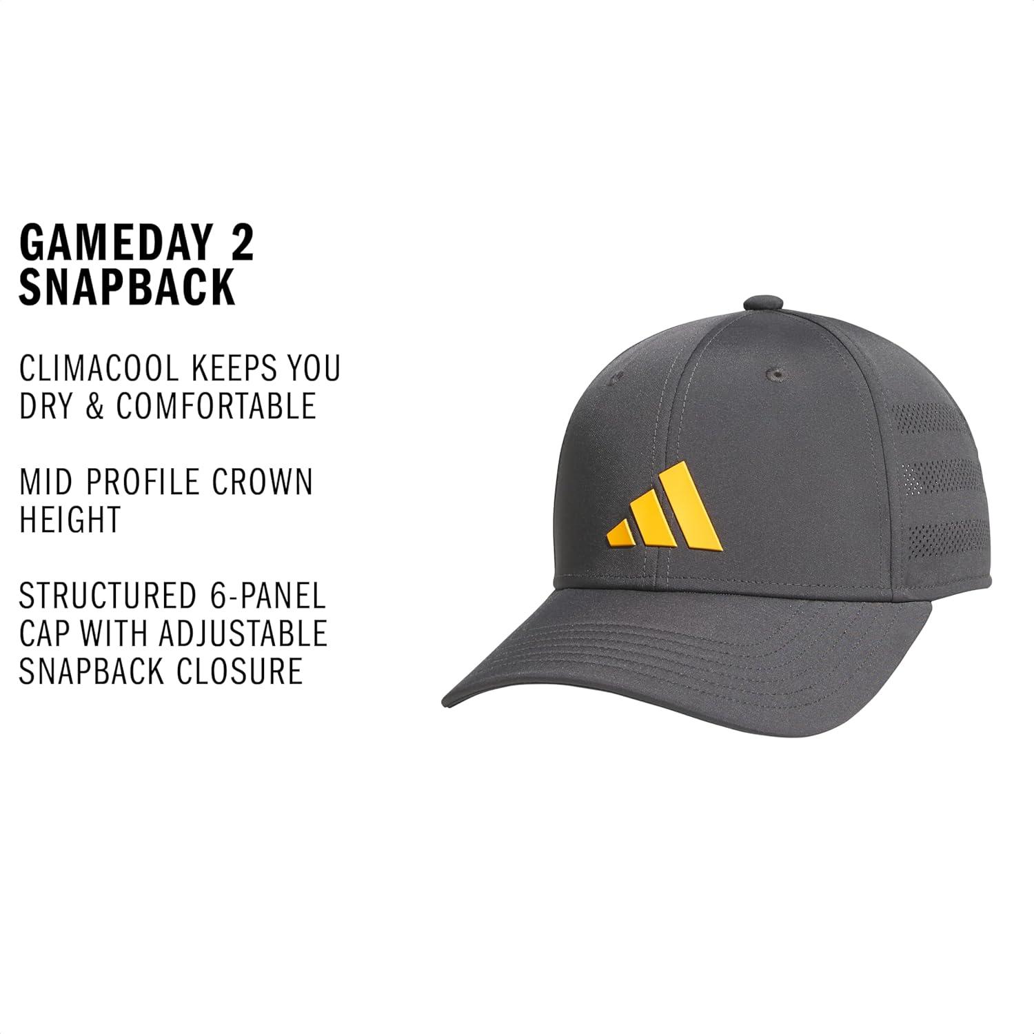 image:imageadidas Boys Gameday Hat Snapback Athletic Baseball CapGrey SixLucid Tangerine Orange
