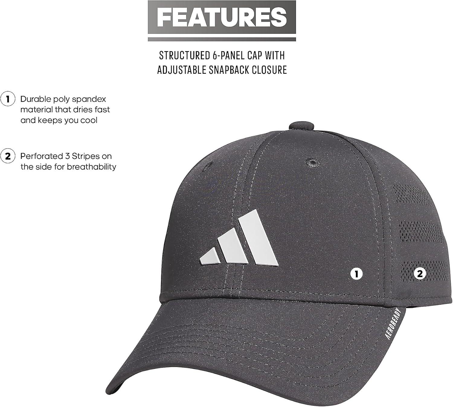 image:imageadidas Boys Gameday Hat Snapback Athletic Baseball CapGrey SixWhite