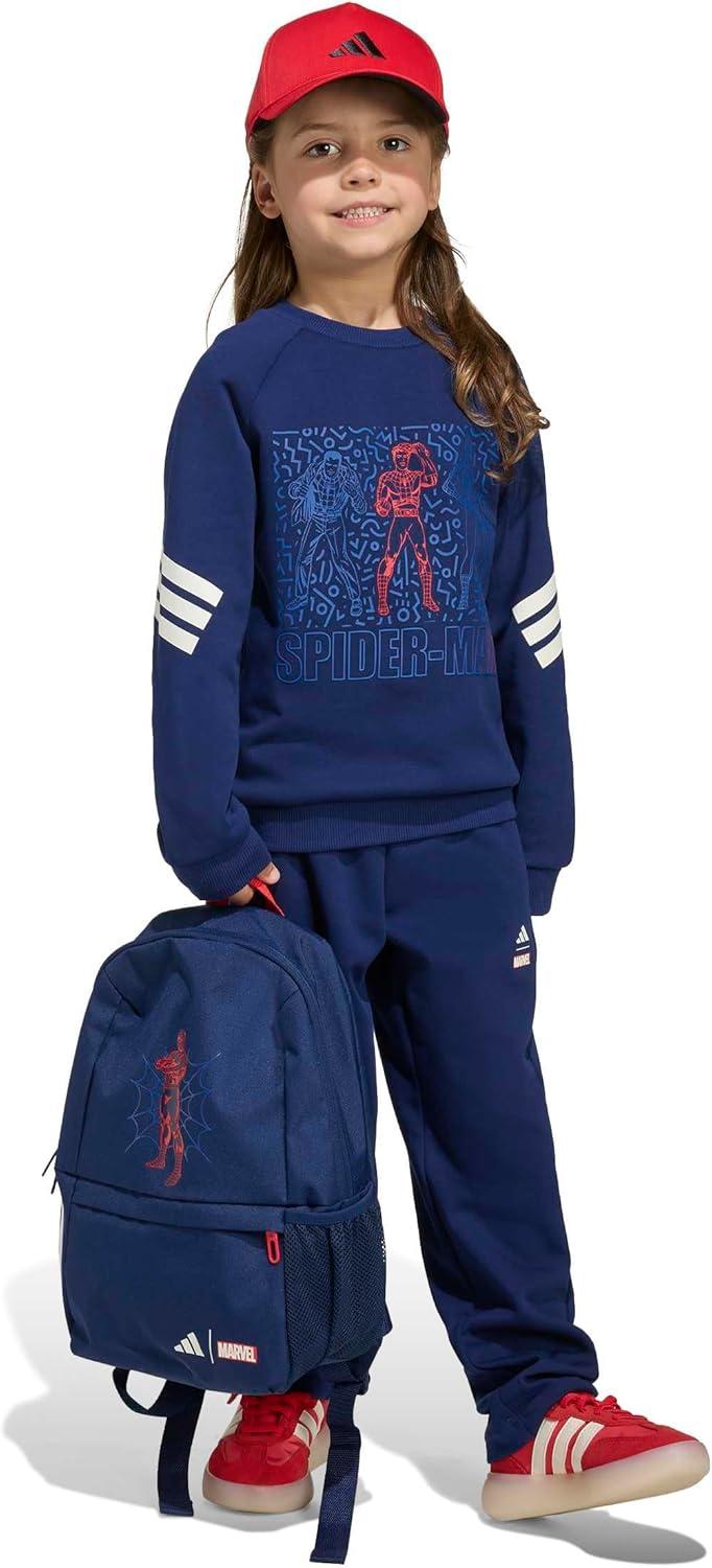 image:imageadidas Boys Marvel SpiderMan JoggerDark BlueOff WhiteSpiderman