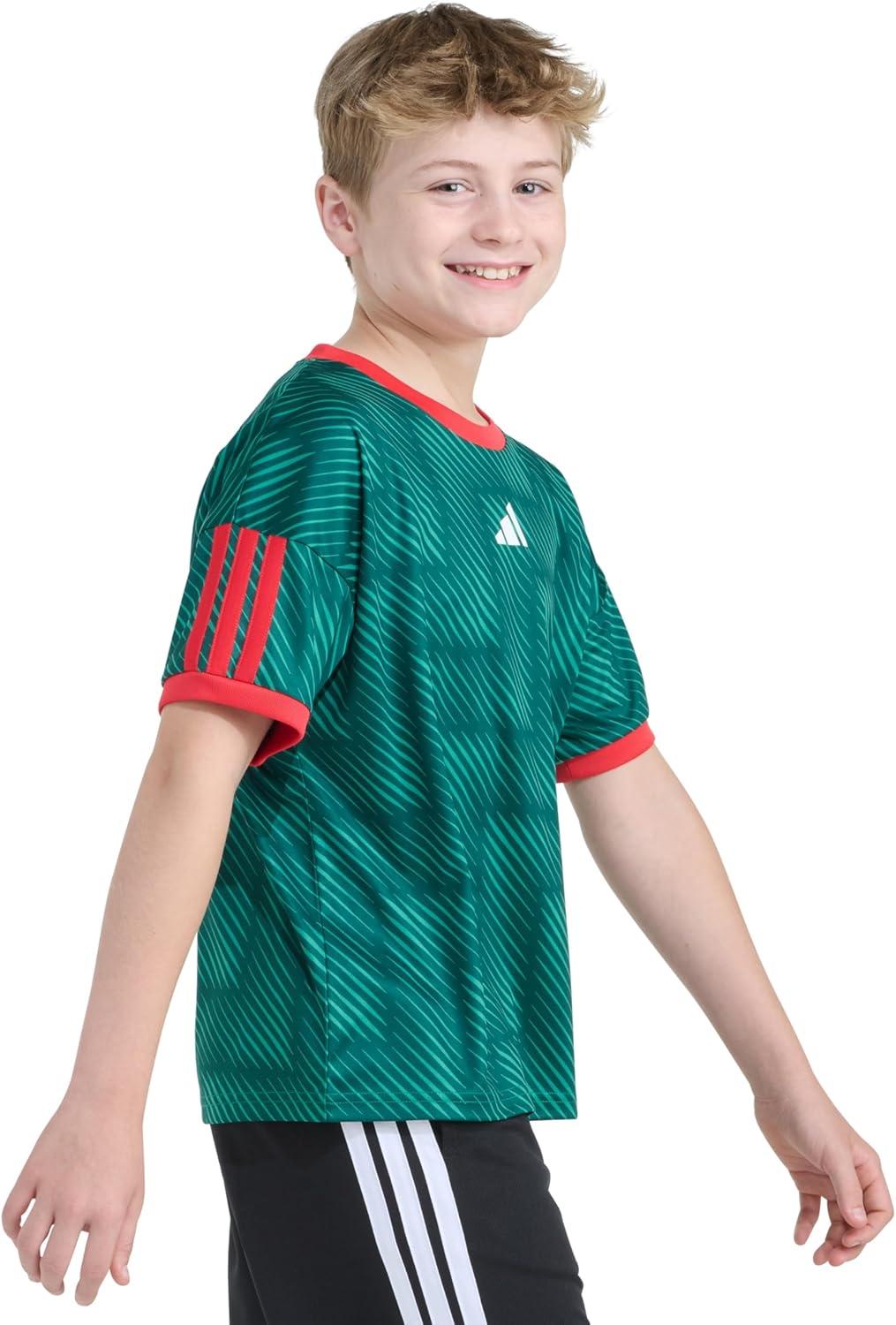 image:imageadidas Boys Short Sleeve World Cup Soccer TopBold Green