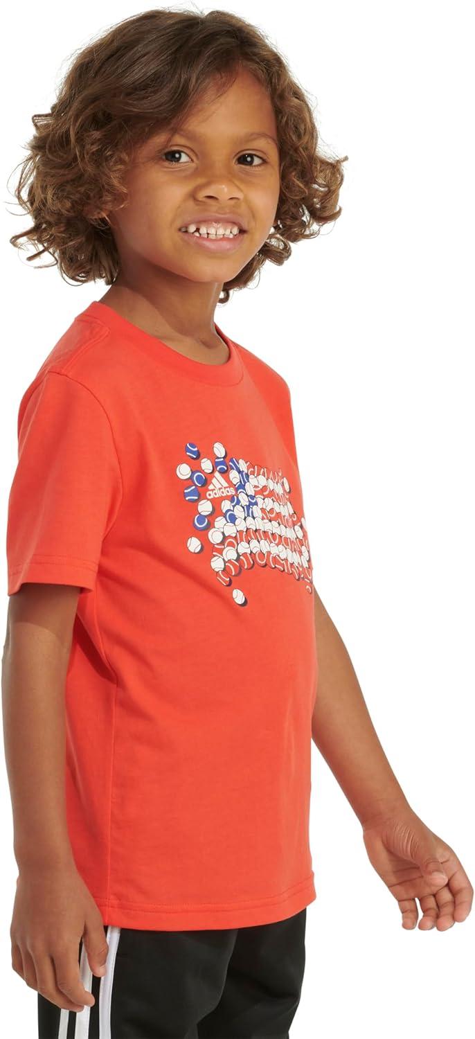 image:imageadidas Boys Stay Dry Climalite Short Sleeve TShirtBright Red