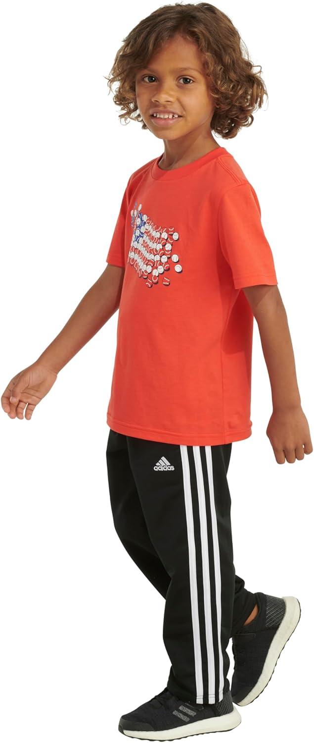 image:imageadidas Boys Stay Dry Climalite Short Sleeve TShirtBright Red