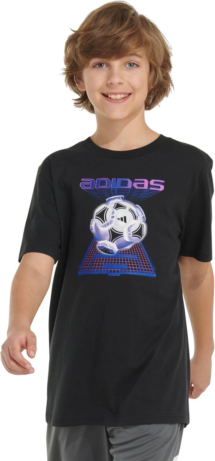 image:imageadidas Boys Stay Dry Climalite Short Sleeve TShirtNew Black Soccer