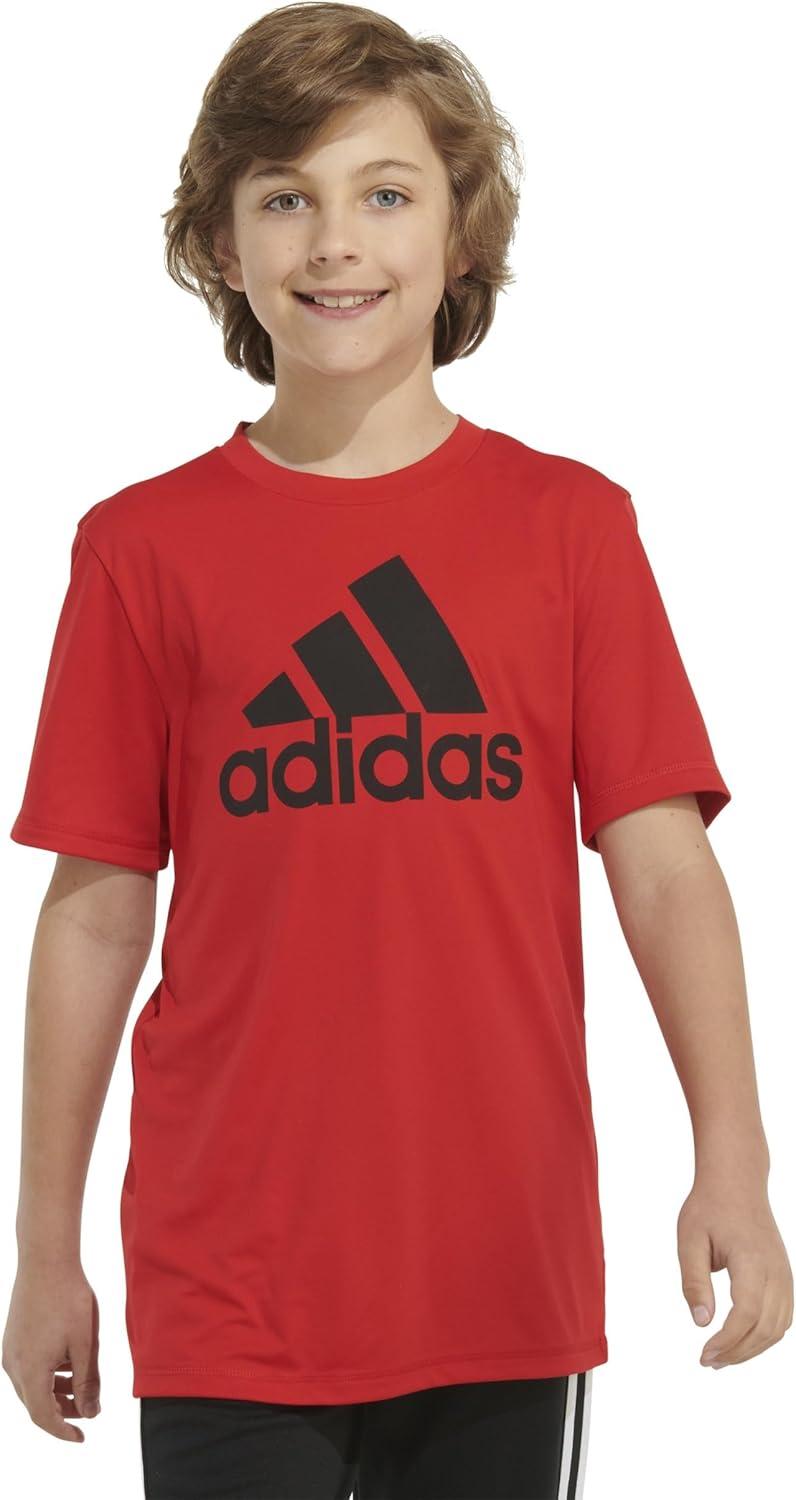 image:imageadidas Boys Stay Dry Climalite Short Sleeve TShirtScarlet