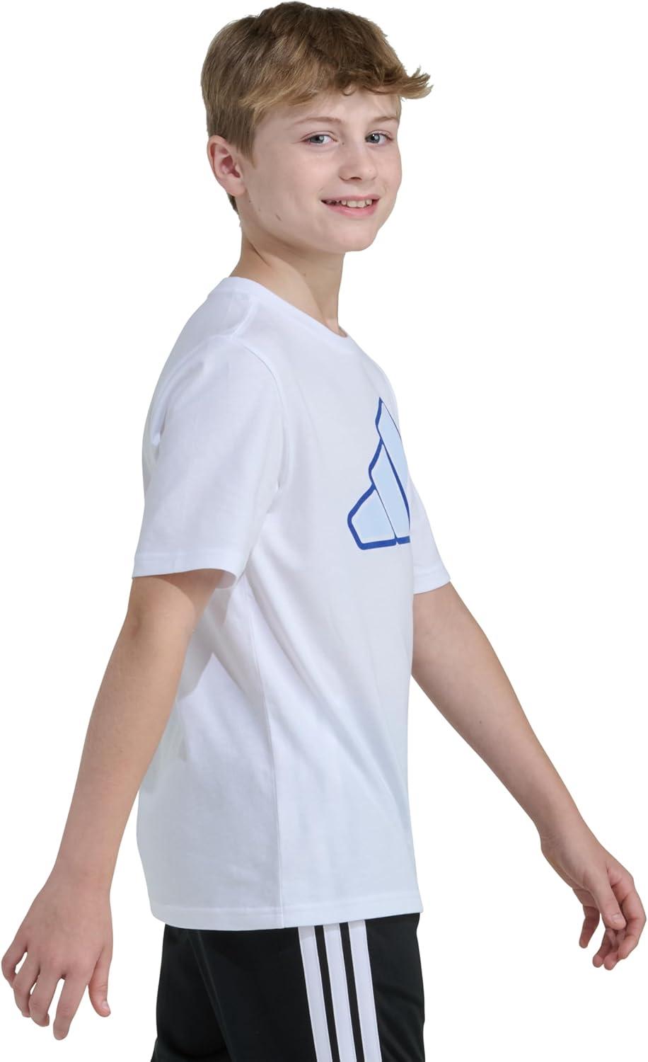 image:imageadidas Boys Stay Dry Climalite Short Sleeve TShirtWhite With Blue