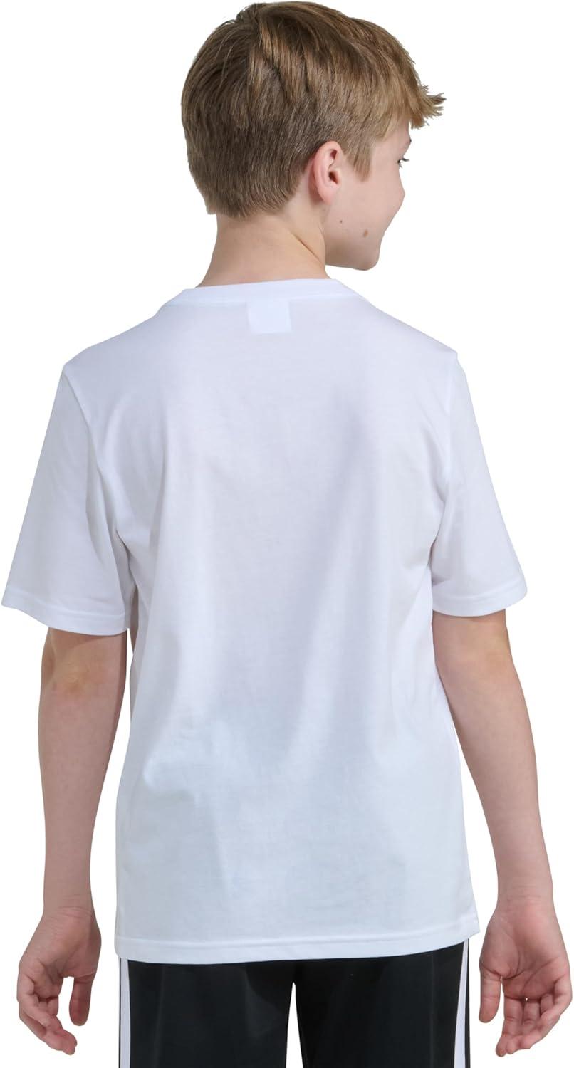 image:imageadidas Boys Stay Dry Climalite Short Sleeve TShirtWhite With Blue