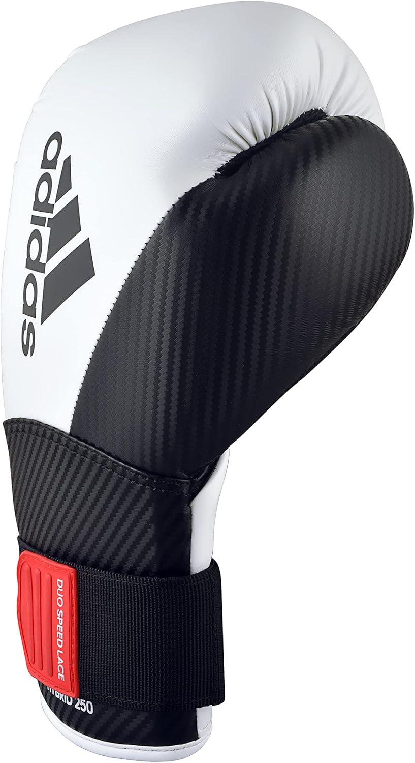 image:imageadidas Hybrid 250 Elite Boxing Training Gloves for Boxing Kickboxing MMA Bag Training amp Fitness Boxing Gloves for Men Women amp KidsWhiteBlack