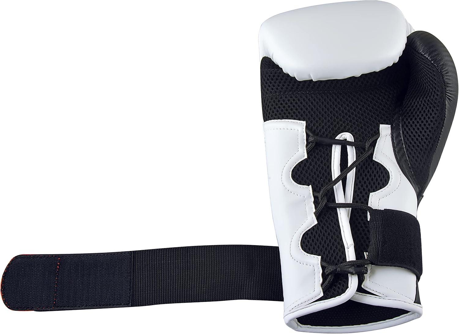 image:imageadidas Hybrid 250 Elite Boxing Training Gloves for Boxing Kickboxing MMA Bag Training amp Fitness Boxing Gloves for Men Women amp KidsWhiteBlack