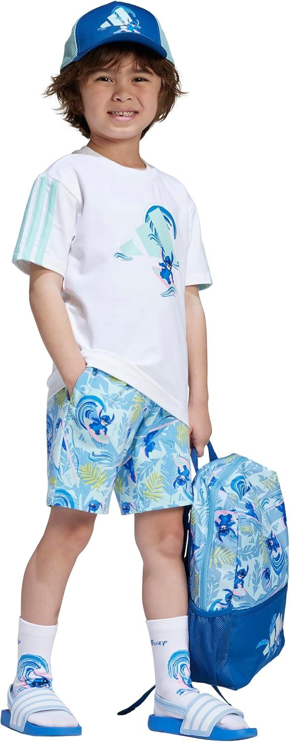 image:imageadidas Kids Disney Lilo and Stitch Tshirt SetWhiteSemi Flash Aqua