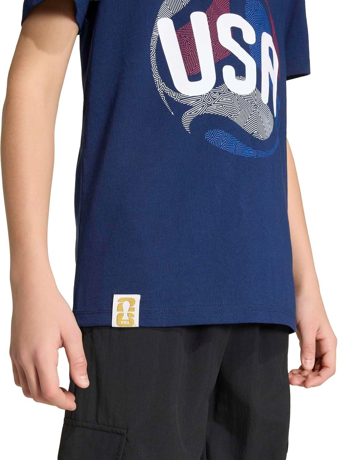 image:imageadidas Kids FIFA World Cup 26 National Team TShirtTeam Navy BlueUsa