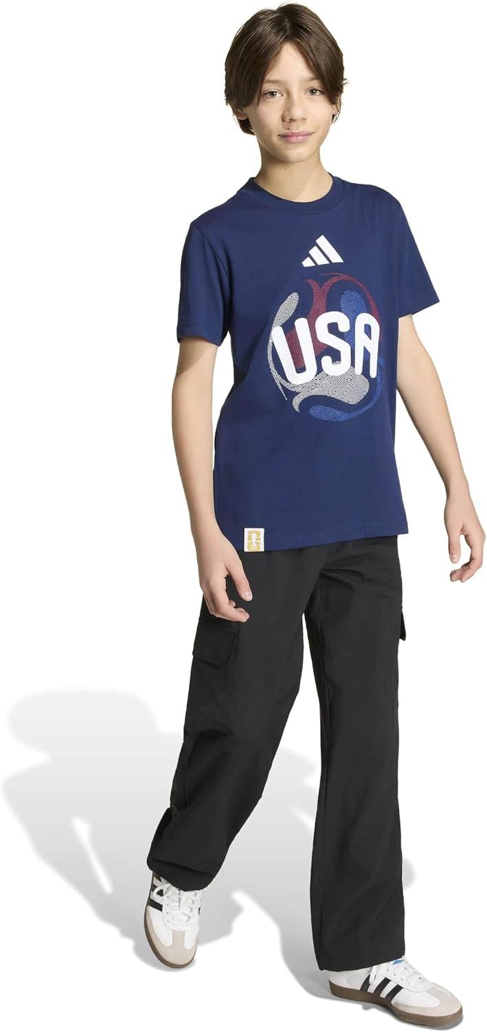 image:imageadidas Kids FIFA World Cup 26 National Team TShirtTeam Navy BlueUsa