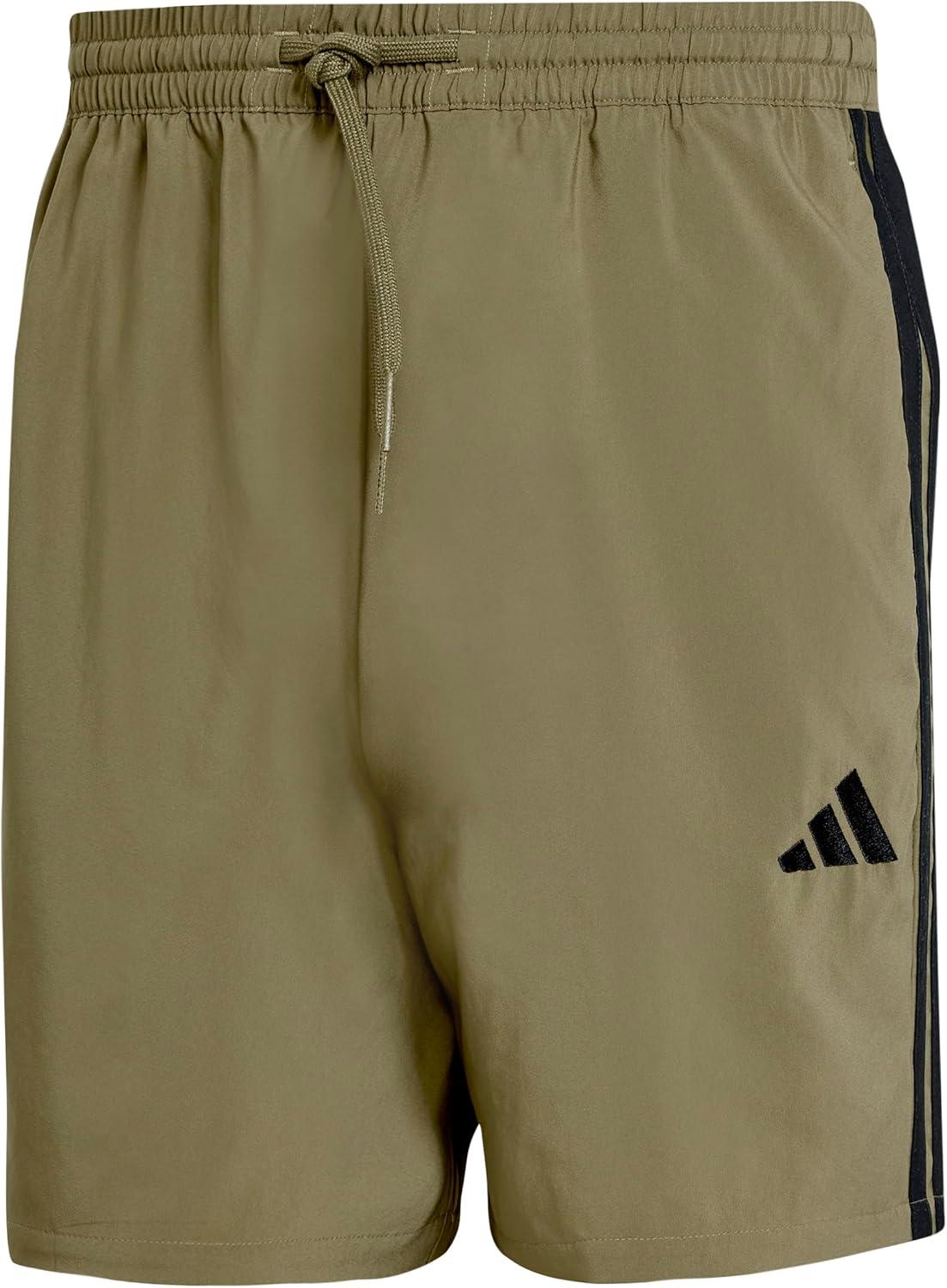 image:imageadidas Mens Essentials 3Stripes Chelsea 7inch ShortsOlive StrataBlack