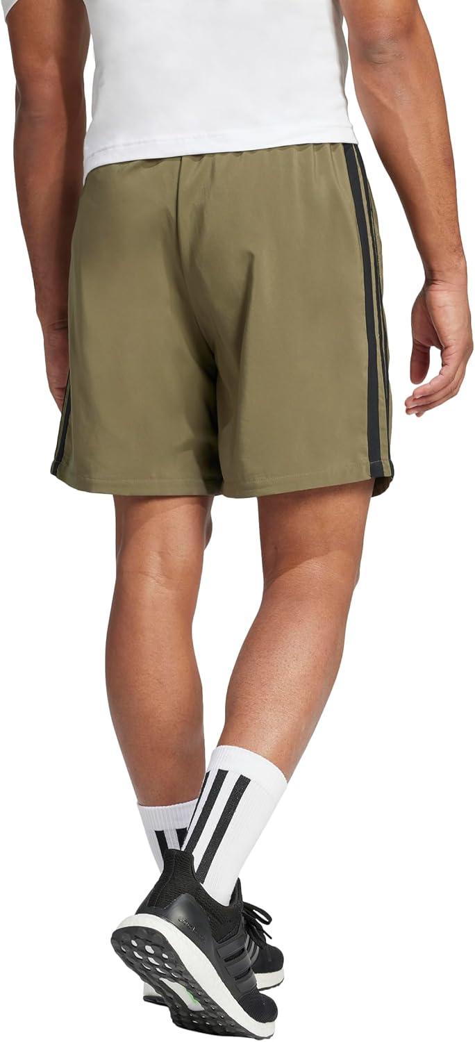 image:imageadidas Mens Essentials 3Stripes Chelsea 7inch ShortsOlive StrataBlack