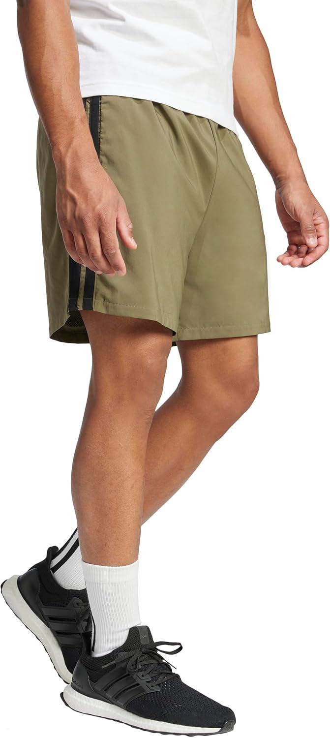 image:imageadidas Mens Essentials 3Stripes Chelsea 7inch ShortsOlive StrataBlack