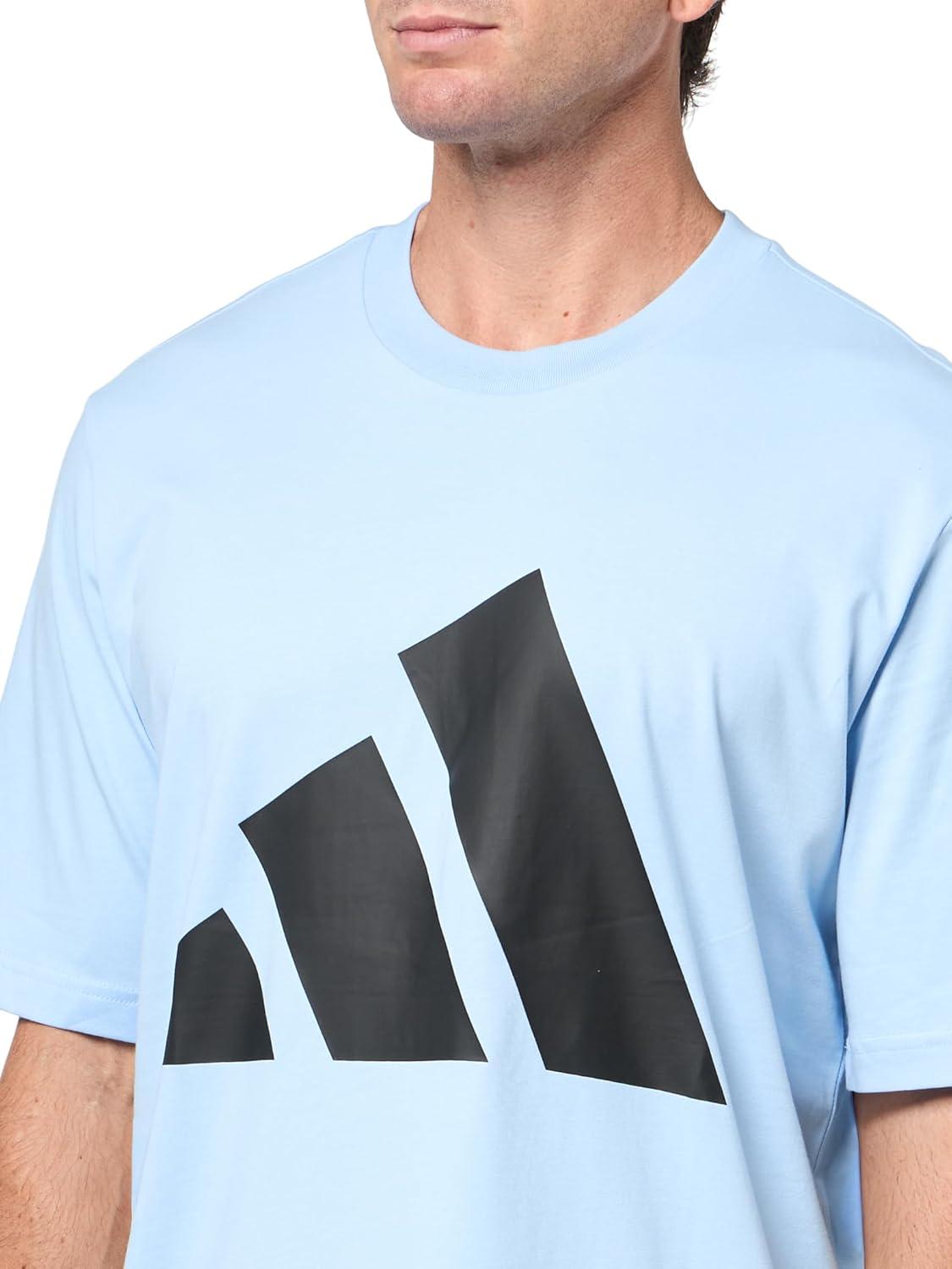 image:imageadidas Mens Essentials Big Logo TShirtGlow BlueBlack