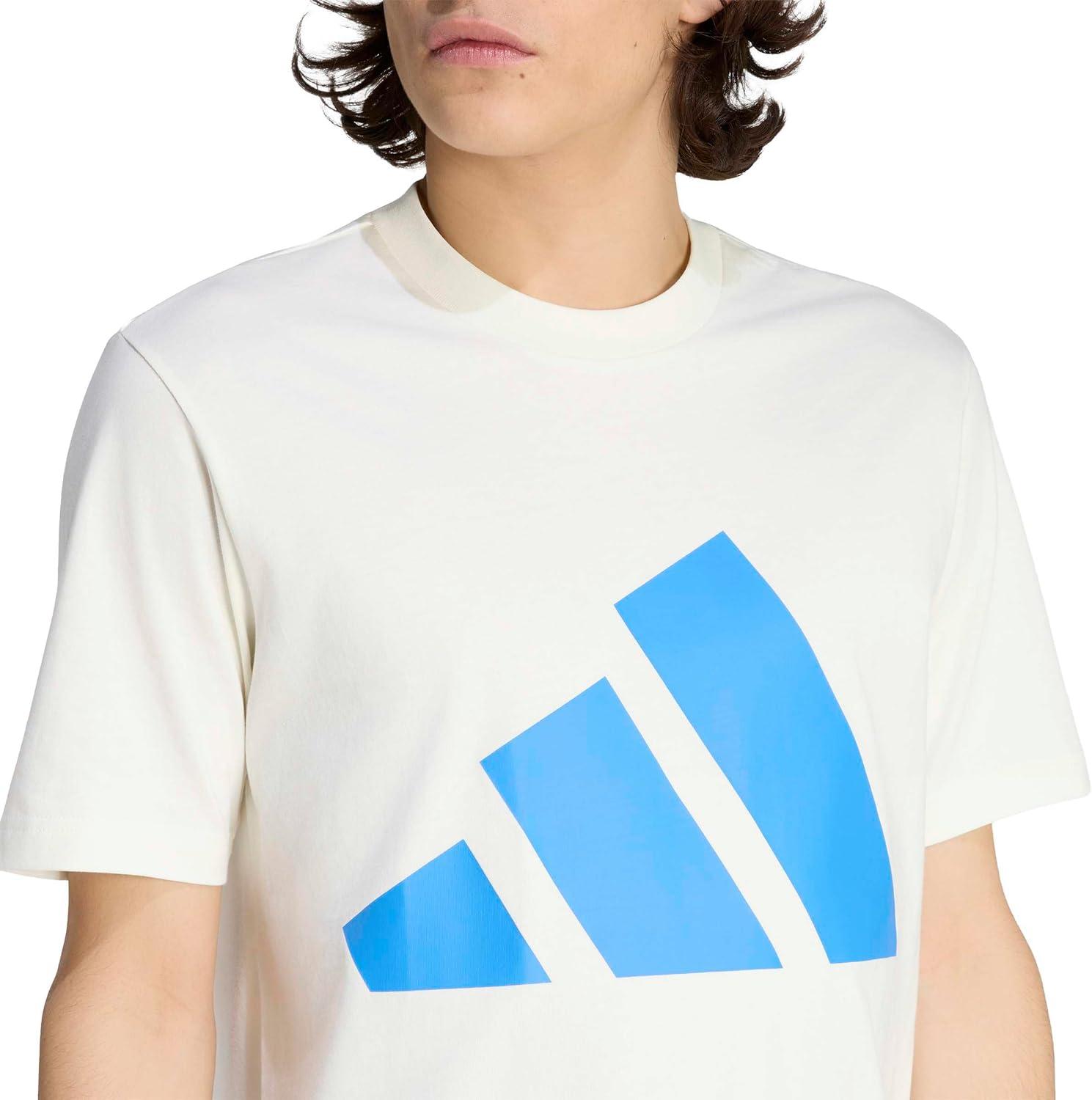 image:imageadidas Mens Essentials Big Logo TShirtOff WhiteRay Blue