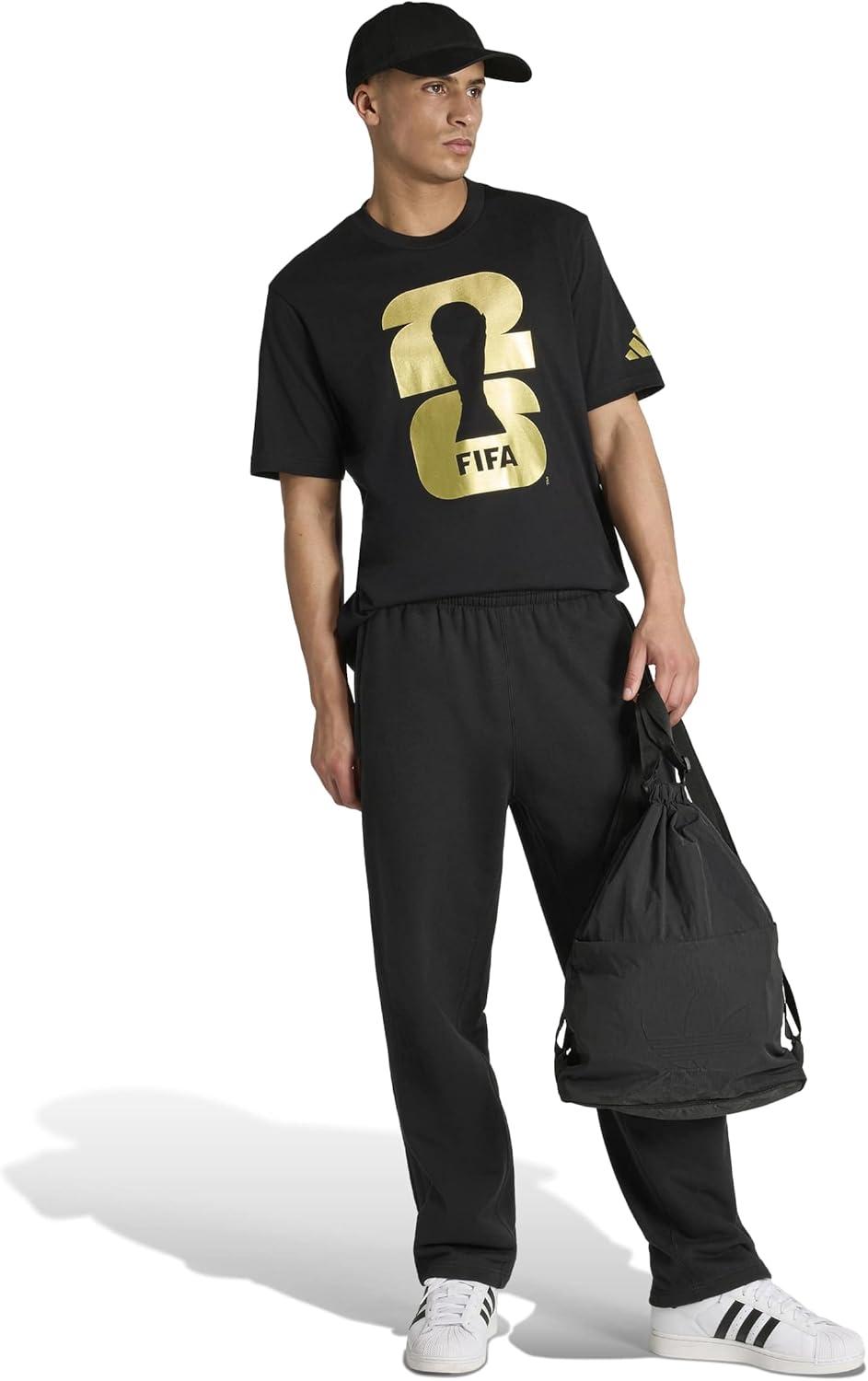 image:imageadidas Mens FIFA World Cup 26 Graphic TShirtBlackMetallic Gold
