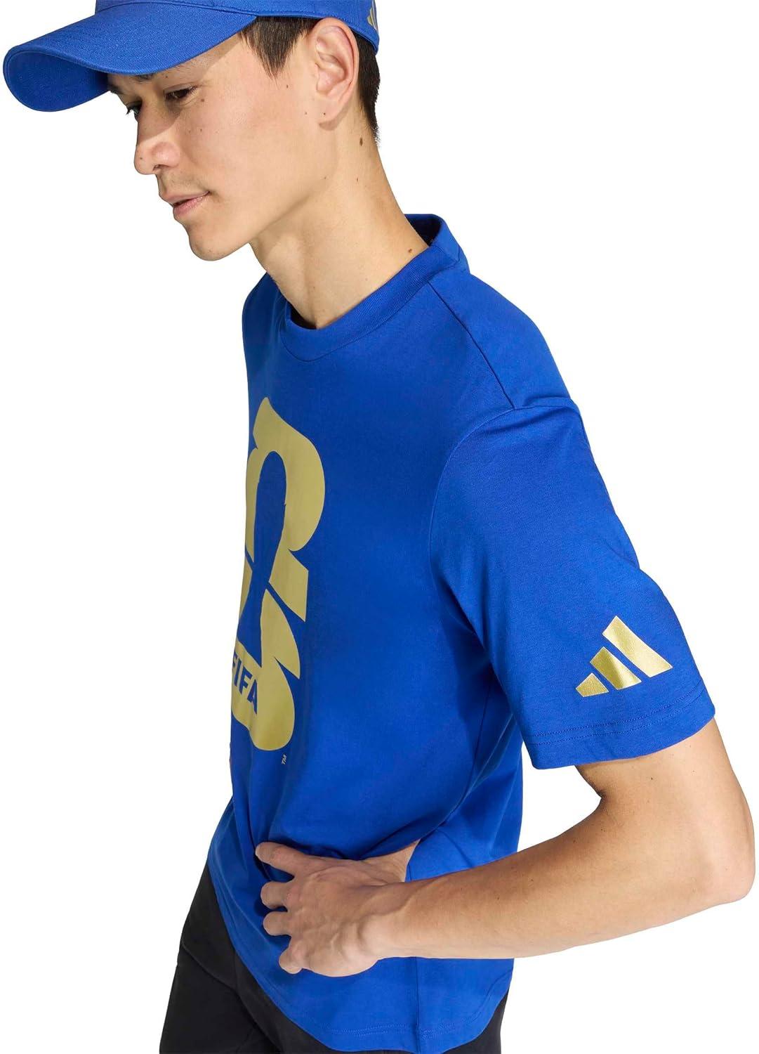 image:imageadidas Mens FIFA World Cup 26 Graphic TShirtTeam Royal BlueMetallic Gold