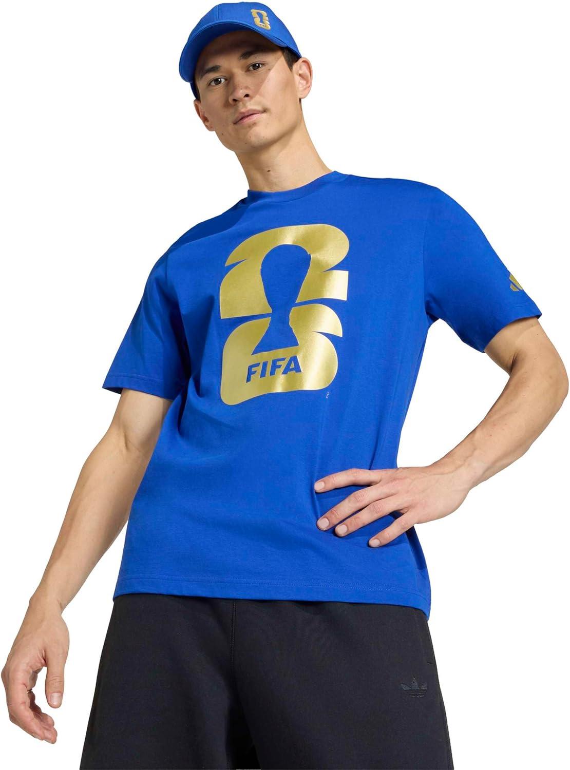 image:imageadidas Mens FIFA World Cup 26 Graphic TShirtTeam Royal BlueMetallic Gold