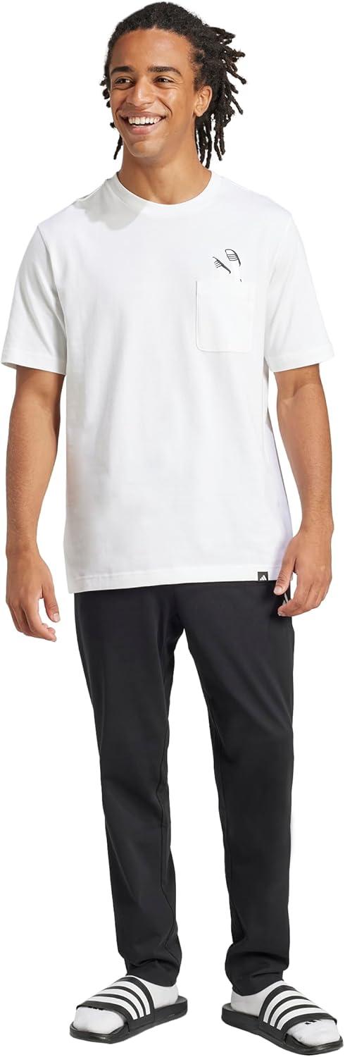 image:imageadidas Mens Lounge Slides Pocket TShirtWhite