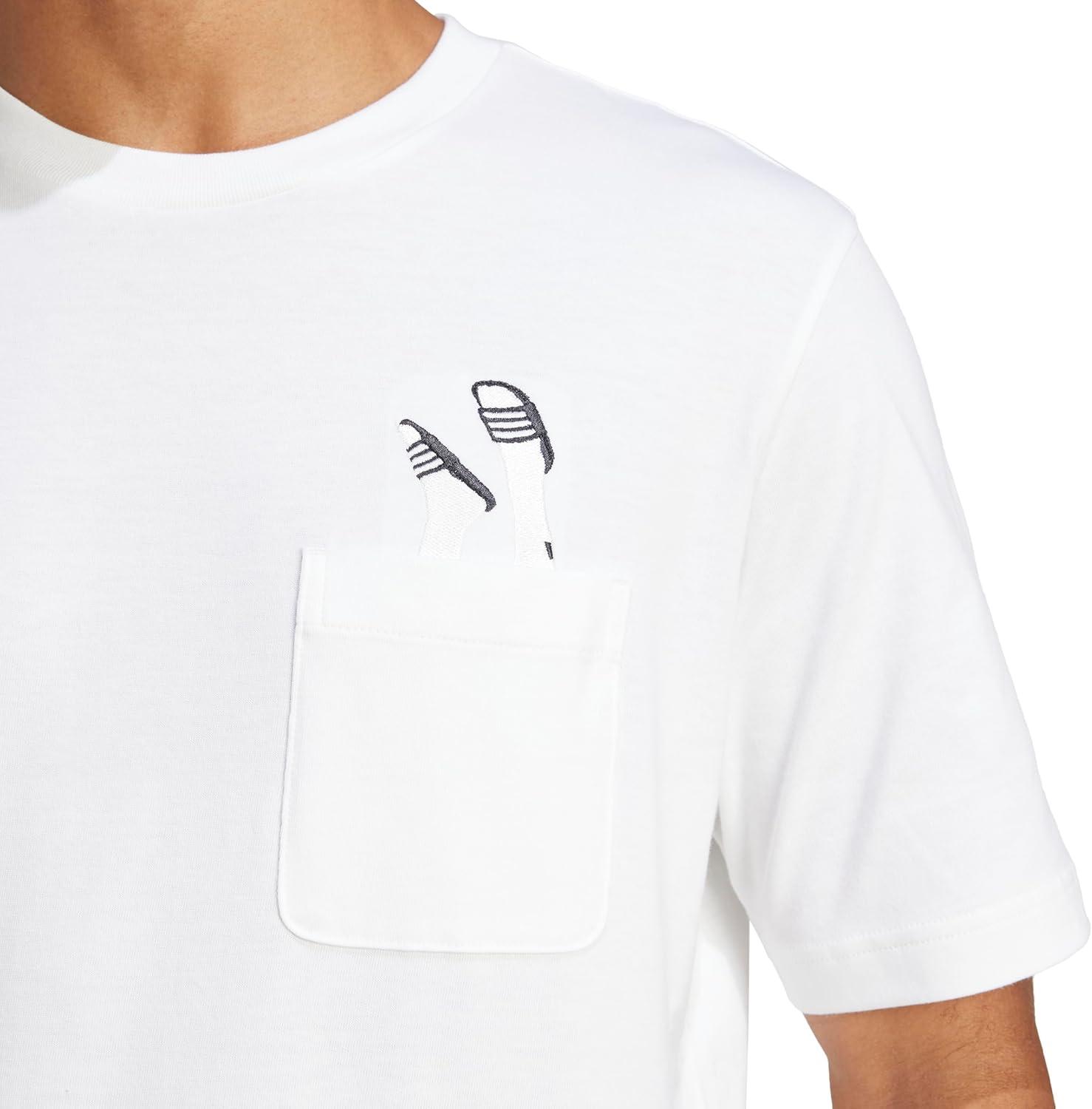 image:imageadidas Mens Lounge Slides Pocket TShirtWhite