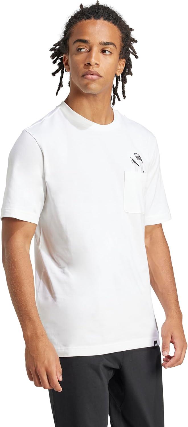 image:imageadidas Mens Lounge Slides Pocket TShirtWhite