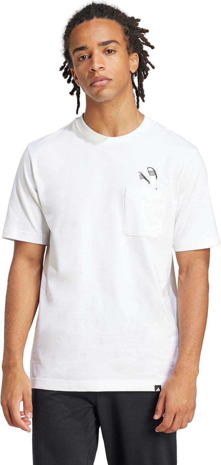 image:imageadidas Mens Lounge Slides Pocket TShirtWhite
