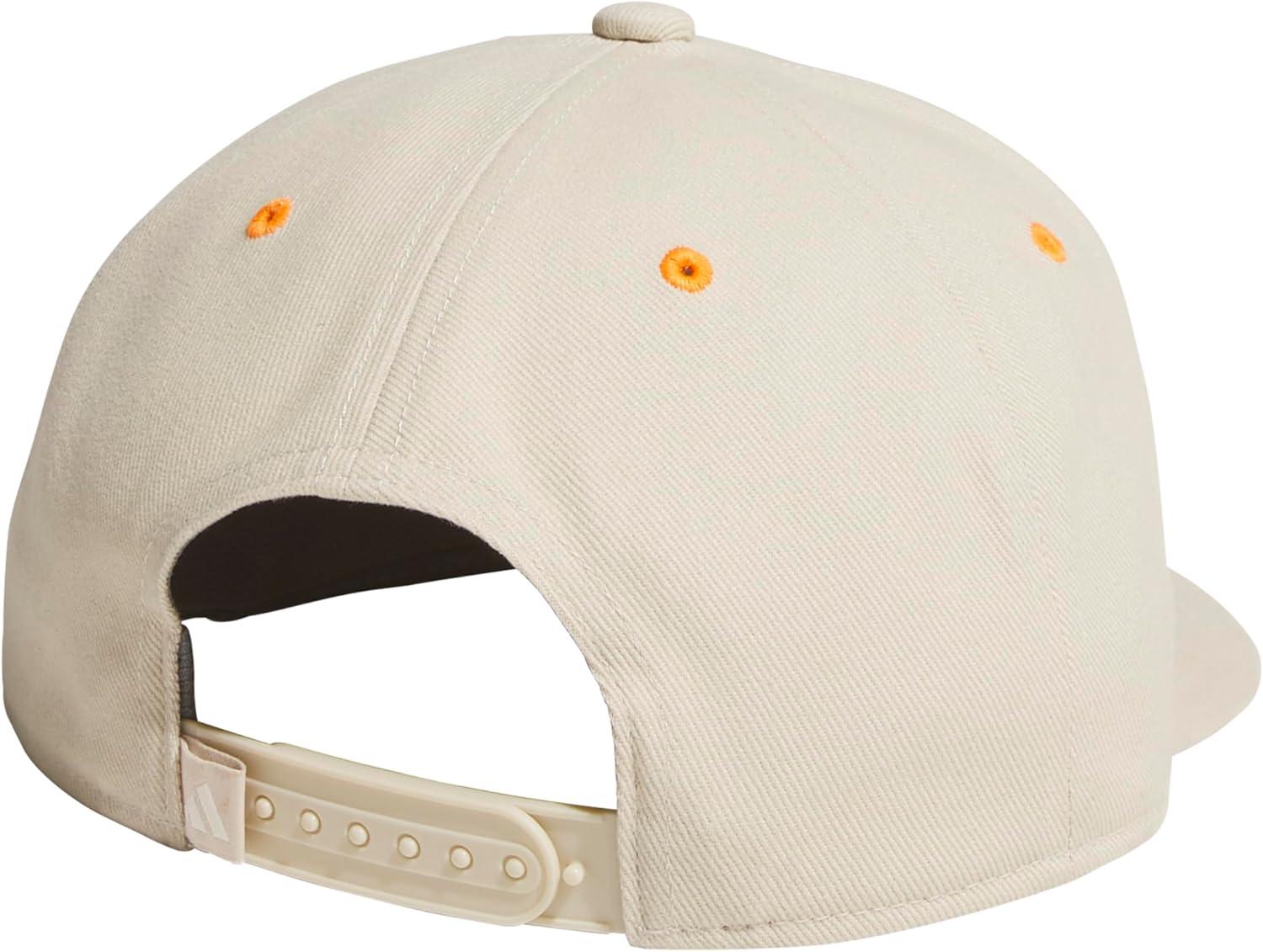 image:imageadidas Mens Sport Lifestyle Rope Brim Snapback HatCrystal Linen BeigeOff WhitePure Orange
