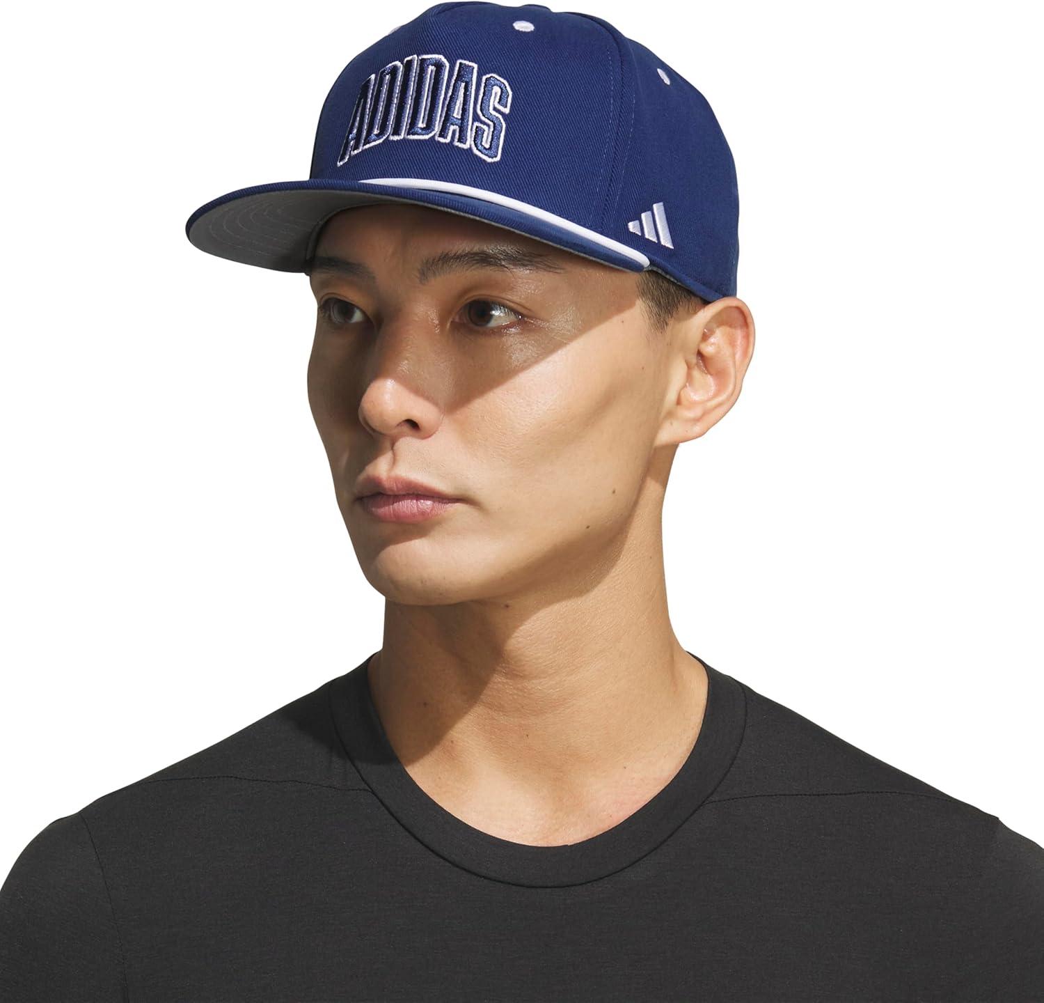 image:imageadidas Mens Sport Lifestyle Rope Brim Snapback HatDark BlueWhiteGrey