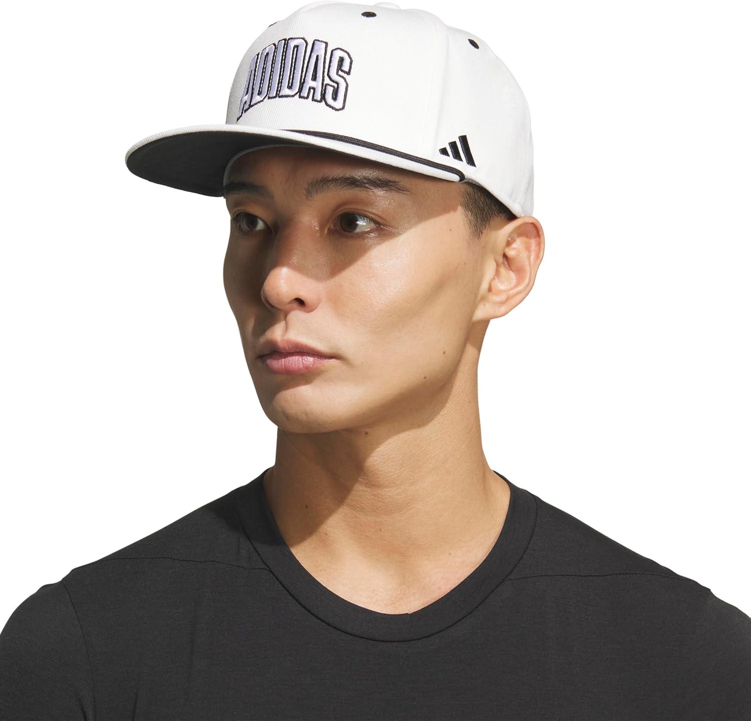 image:imageadidas Mens Sport Lifestyle Rope Brim Snapback HatWhiteBlack