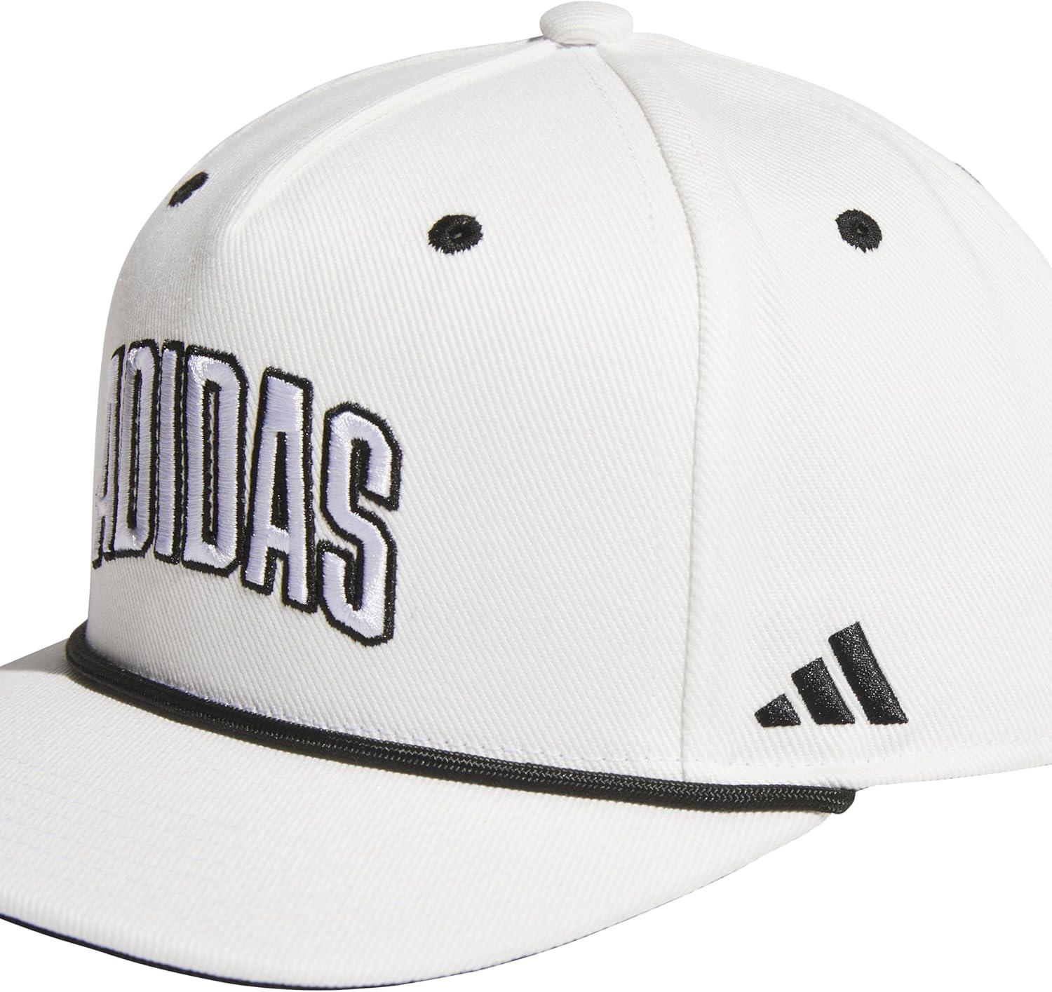 image:imageadidas Mens Sport Lifestyle Rope Brim Snapback HatWhiteBlack