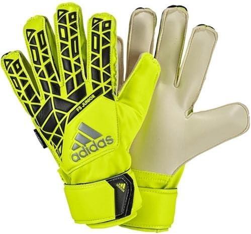 image:imageadidas Performance ACE Fingersave Junior Goalie GlovesSolar YellowBlackOnix Grey