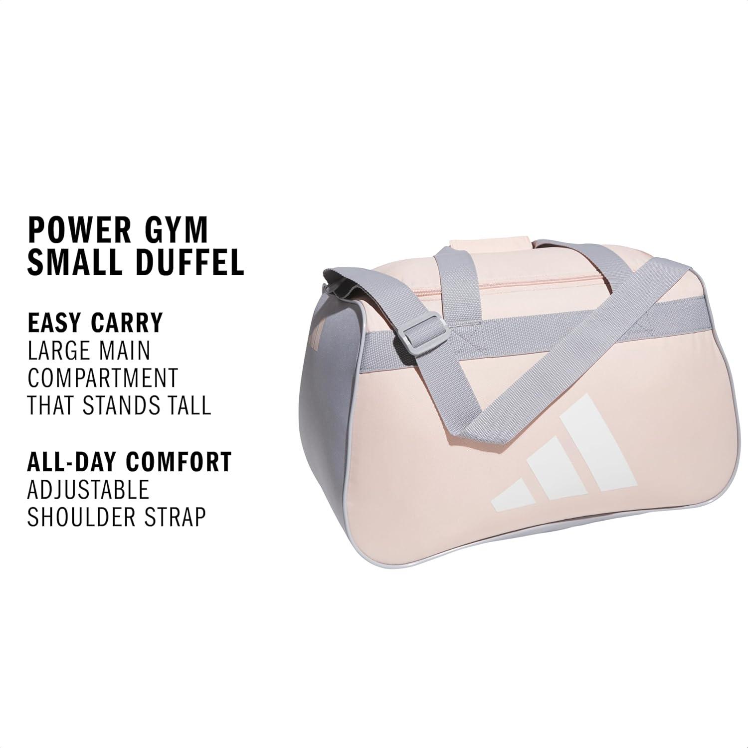 image:imageadidas Unisex Diablo Small Duffel Sports Duffle Gym Bags for Men or Women One SizeBlush PinkWhiteHalo Silver Grey