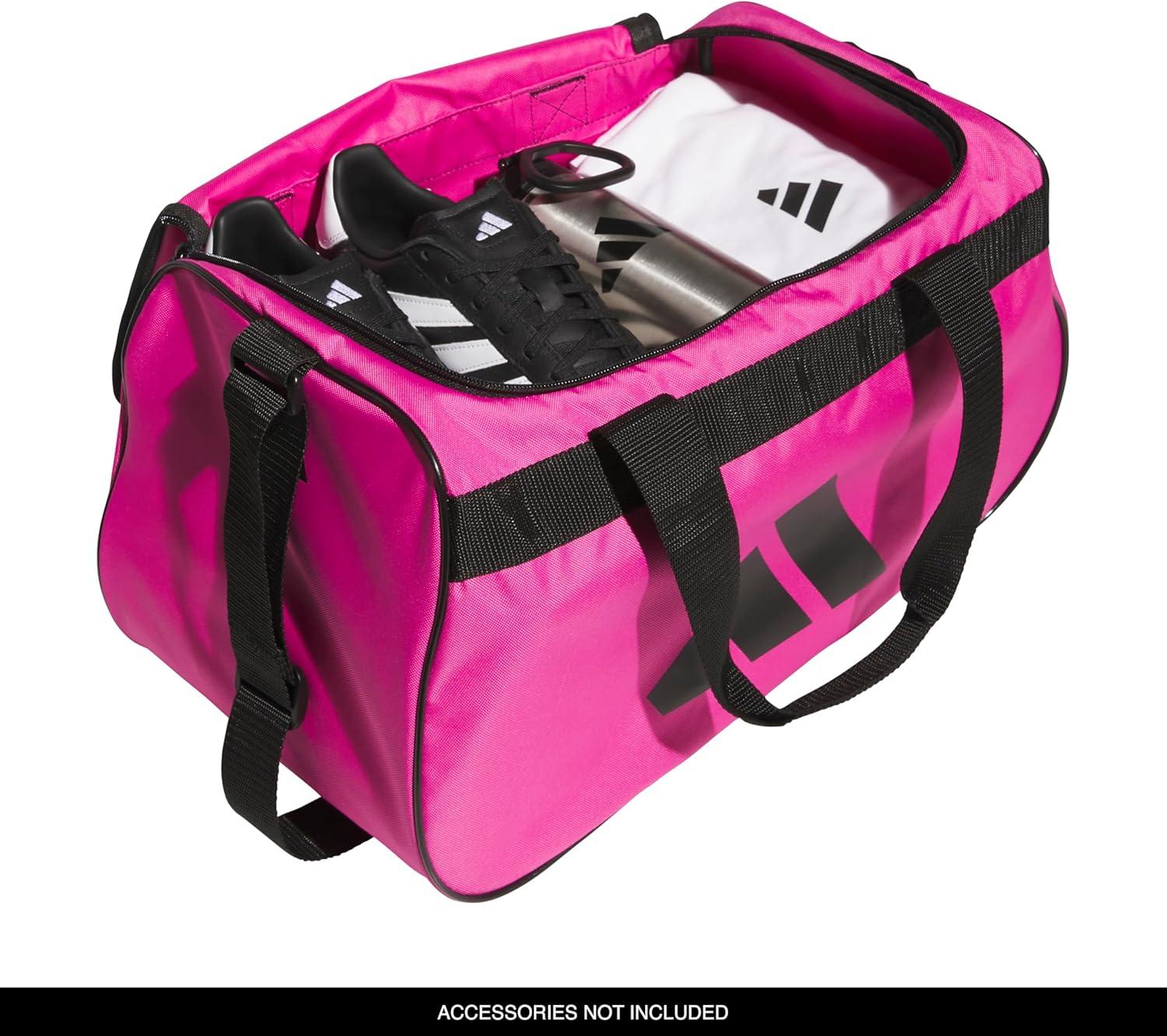image:imageadidas Unisex Diablo Small Duffel Sports Duffle Gym Bags for Men or Women One SizeIntense PinkBlackPower