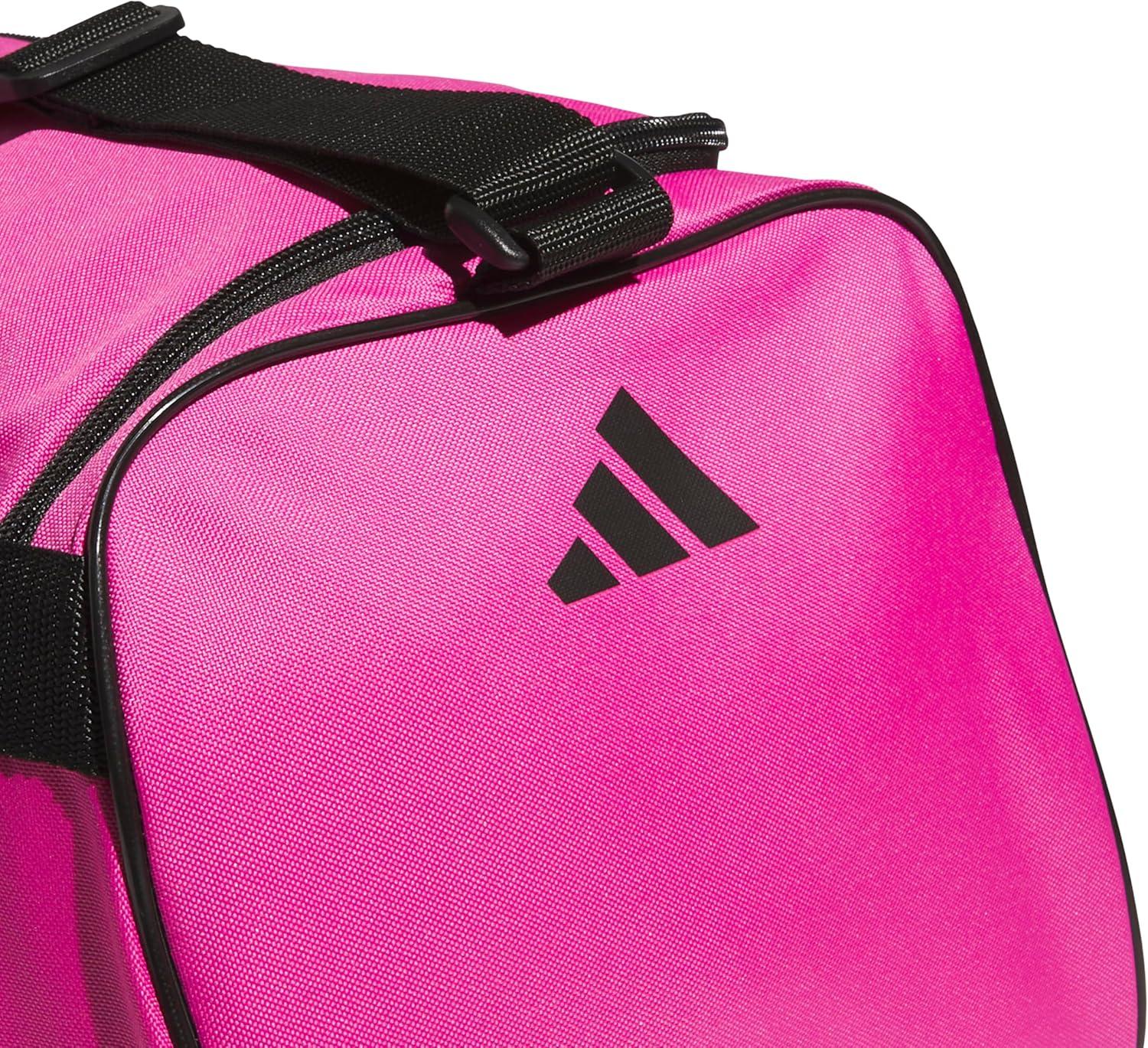 image:imageadidas Unisex Diablo Small Duffel Sports Duffle Gym Bags for Men or Women One SizeIntense PinkBlackPower