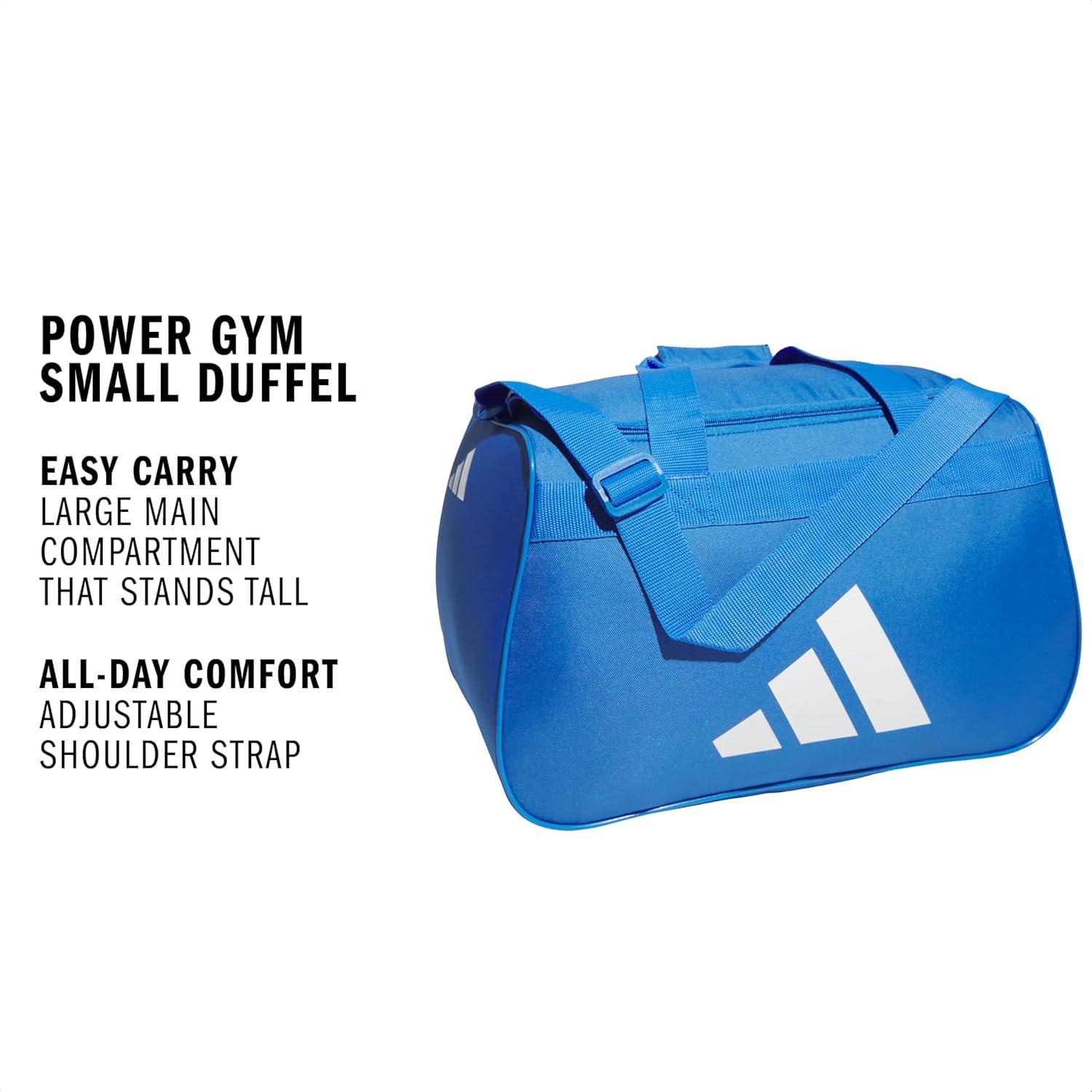 image:imageadidas Unisex Diablo Small Duffel Sports Duffle Gym Bags for Men or Women One SizeRay BlueWhite