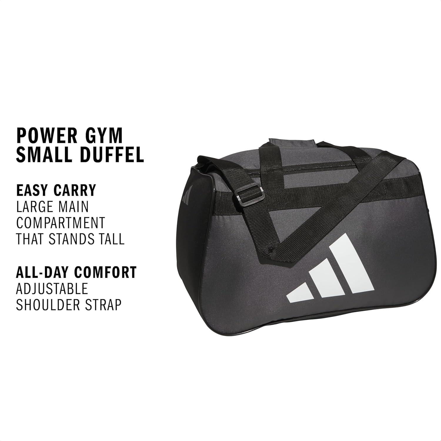 image:imageadidas Unisex Diablo Small Duffel Sports Duffle Gym Bags for Men or Women One SizeTeam Dark GreyWhiteBlack