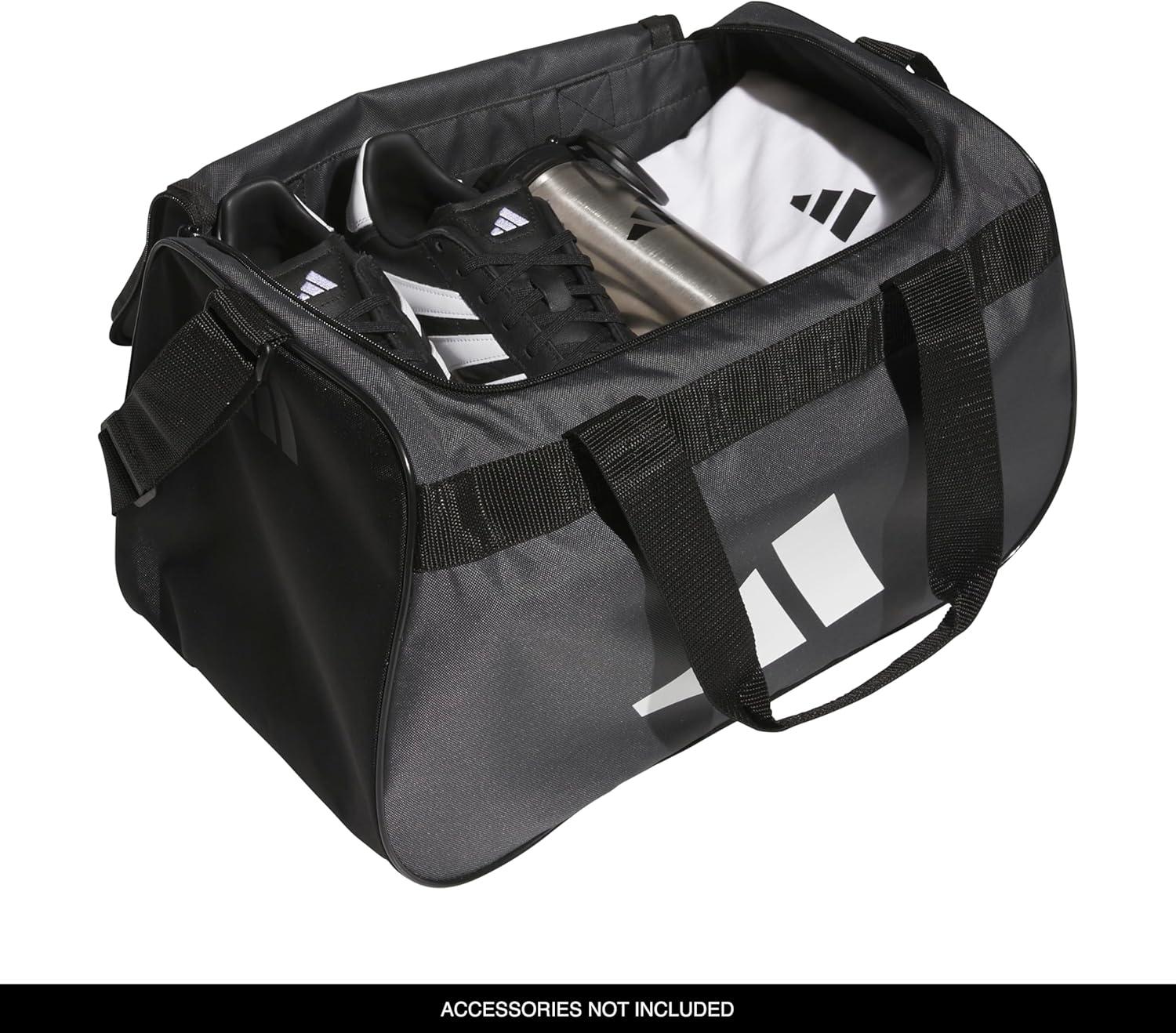 image:imageadidas Unisex Diablo Small Duffel Sports Duffle Gym Bags for Men or Women One SizeTeam Dark GreyWhiteBlack