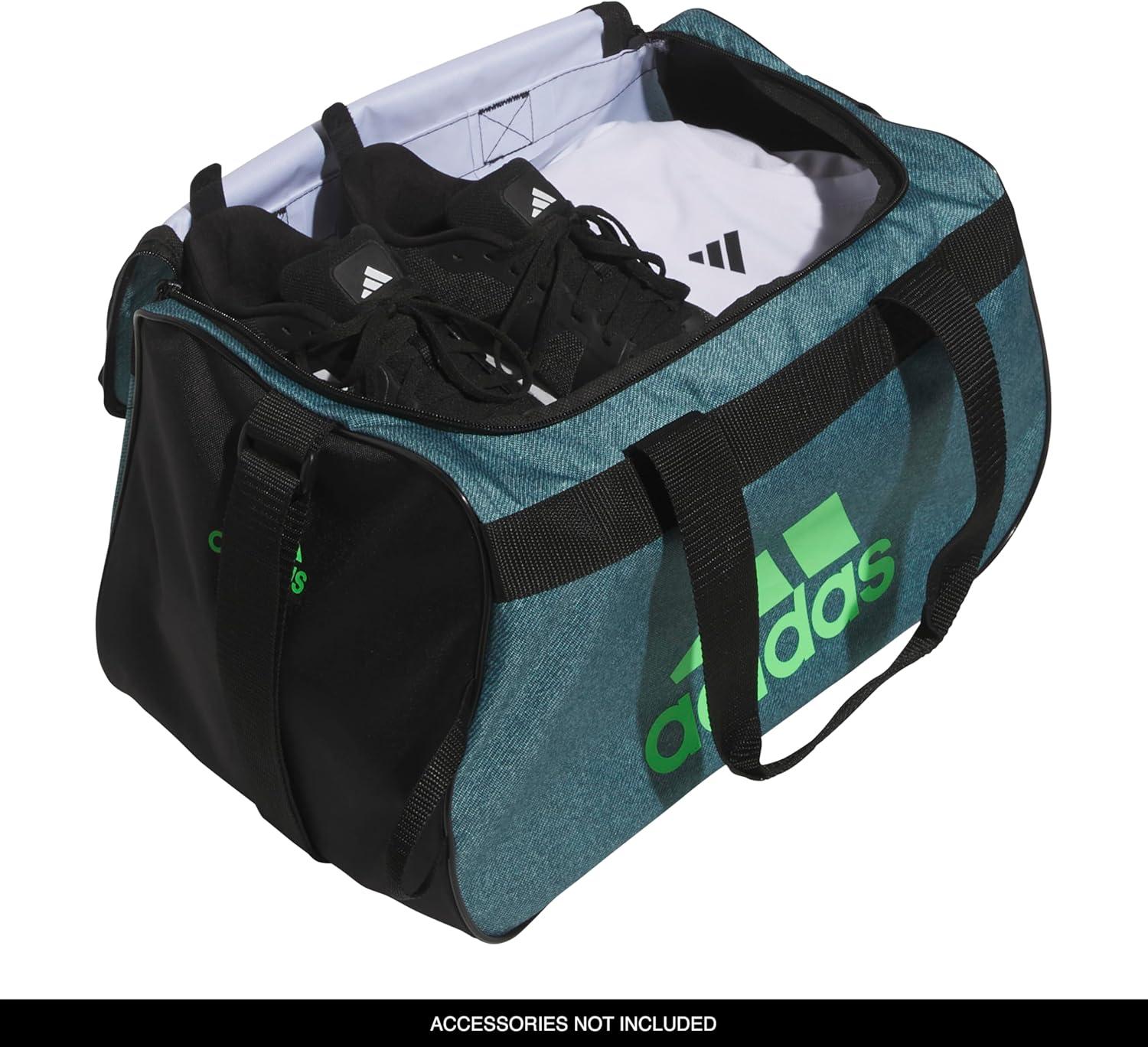 image:imageadidas Unisex Diablo Small Duffel Sports Duffle Gym Bags for Men or Women One SizeTwill Preloved TealLime Burst GreenBlackDiablo