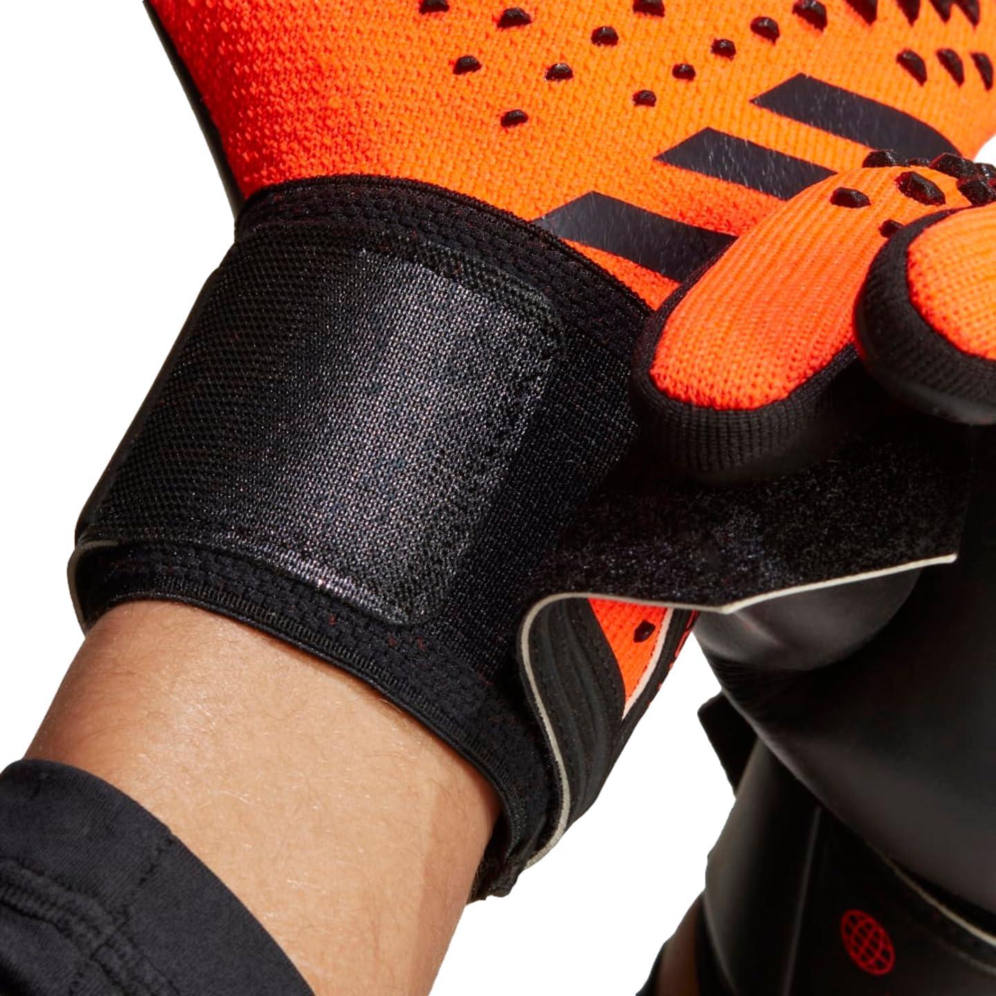 image:imageadidas UnisexAdult League Goalie Predator GlovesSolar OrangeBlackBlack