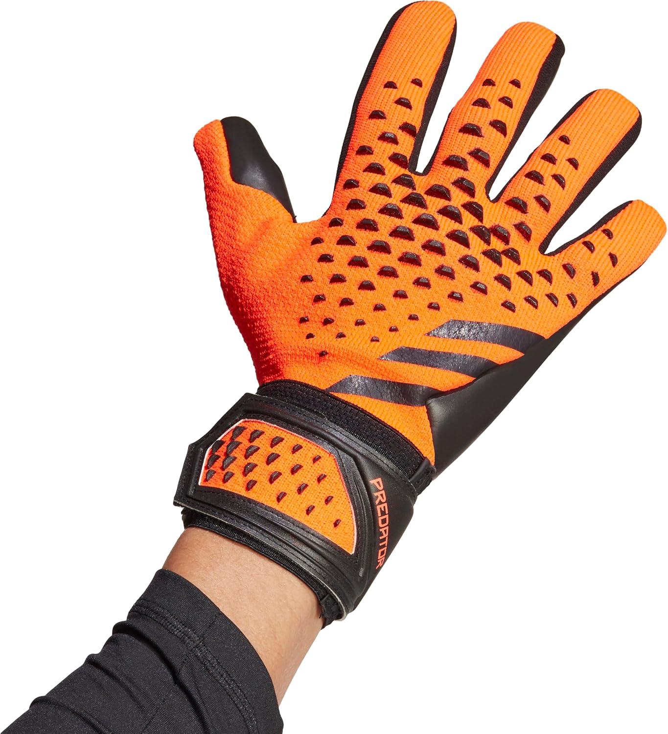 image:imageadidas UnisexAdult League Goalie Predator GlovesSolar OrangeBlackBlack