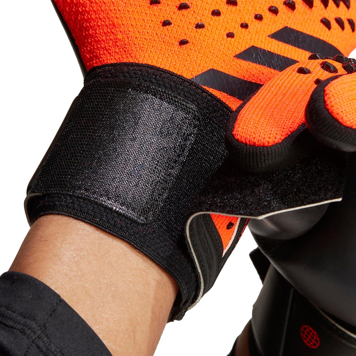 image:imageadidas UnisexAdult League Goalie Predator GlovesSolar OrangeBlackBlack