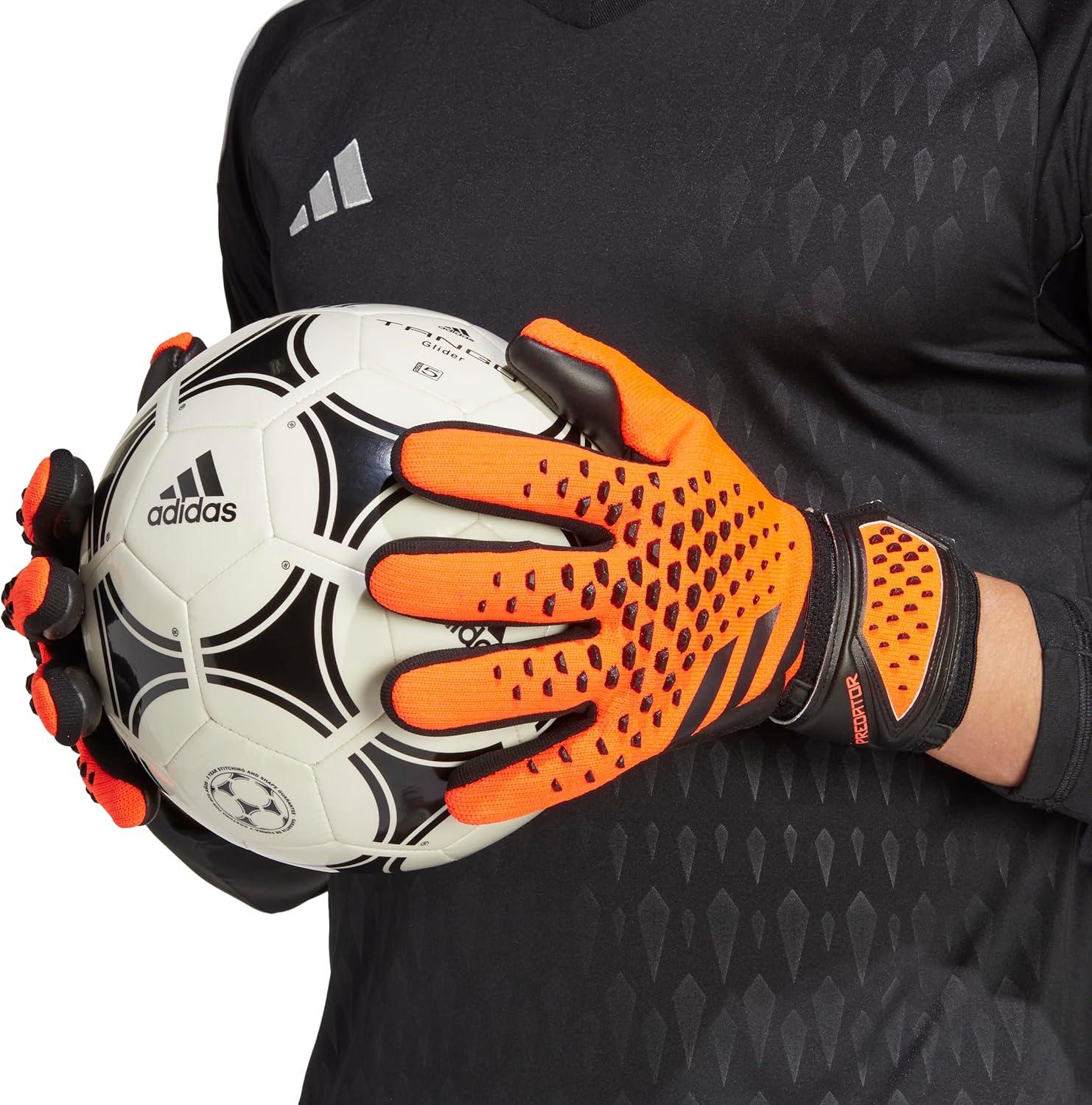 image:imageadidas UnisexAdult League Goalie Predator GlovesSolar OrangeBlackBlack